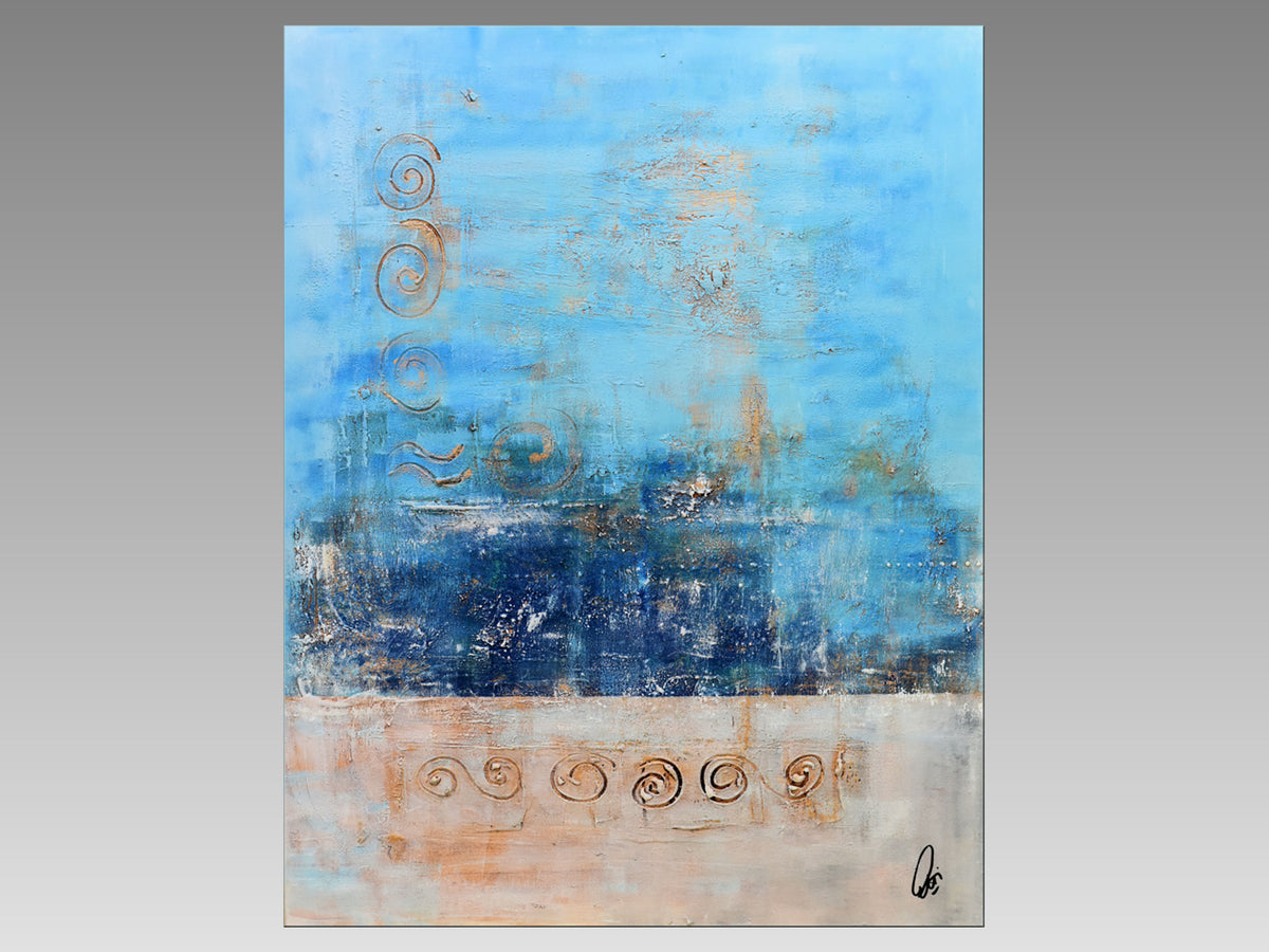 Golden Stories - Abstract art on canvas
