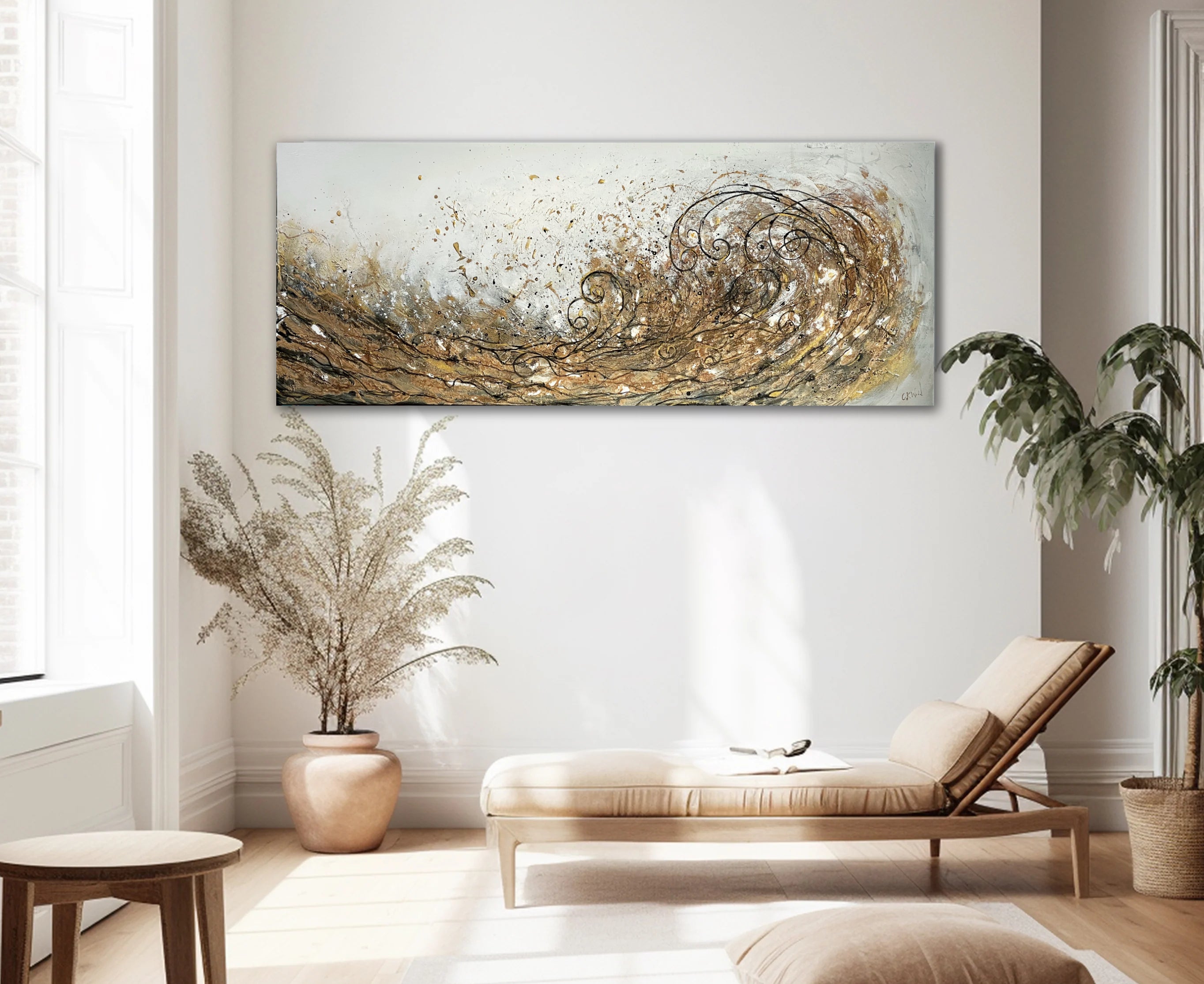 Gold Klimt Wave large