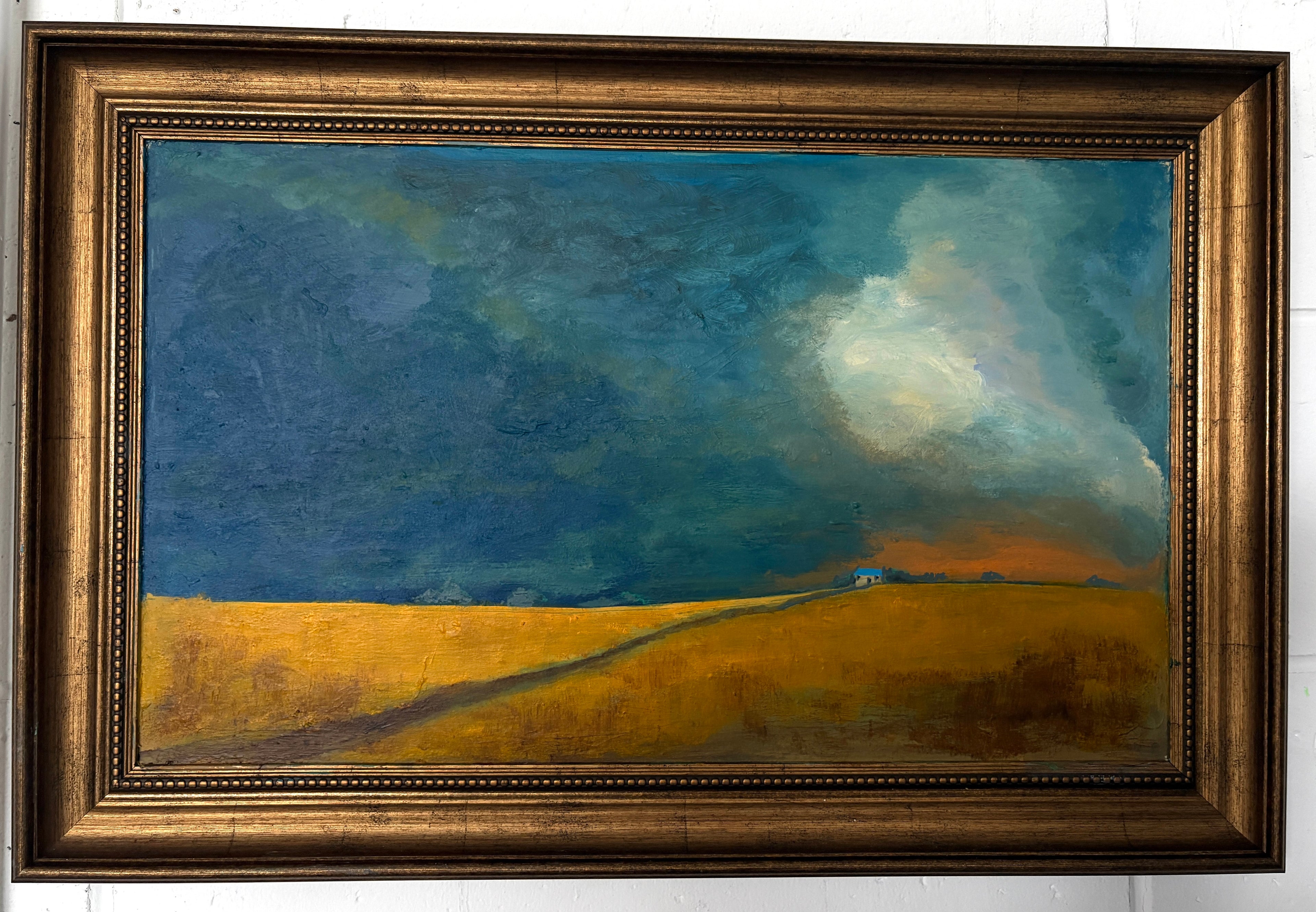 Golden Fields View.   Traditional Oil Painting