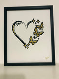 BUTTERFLY HEARTS Baltic Amber Art