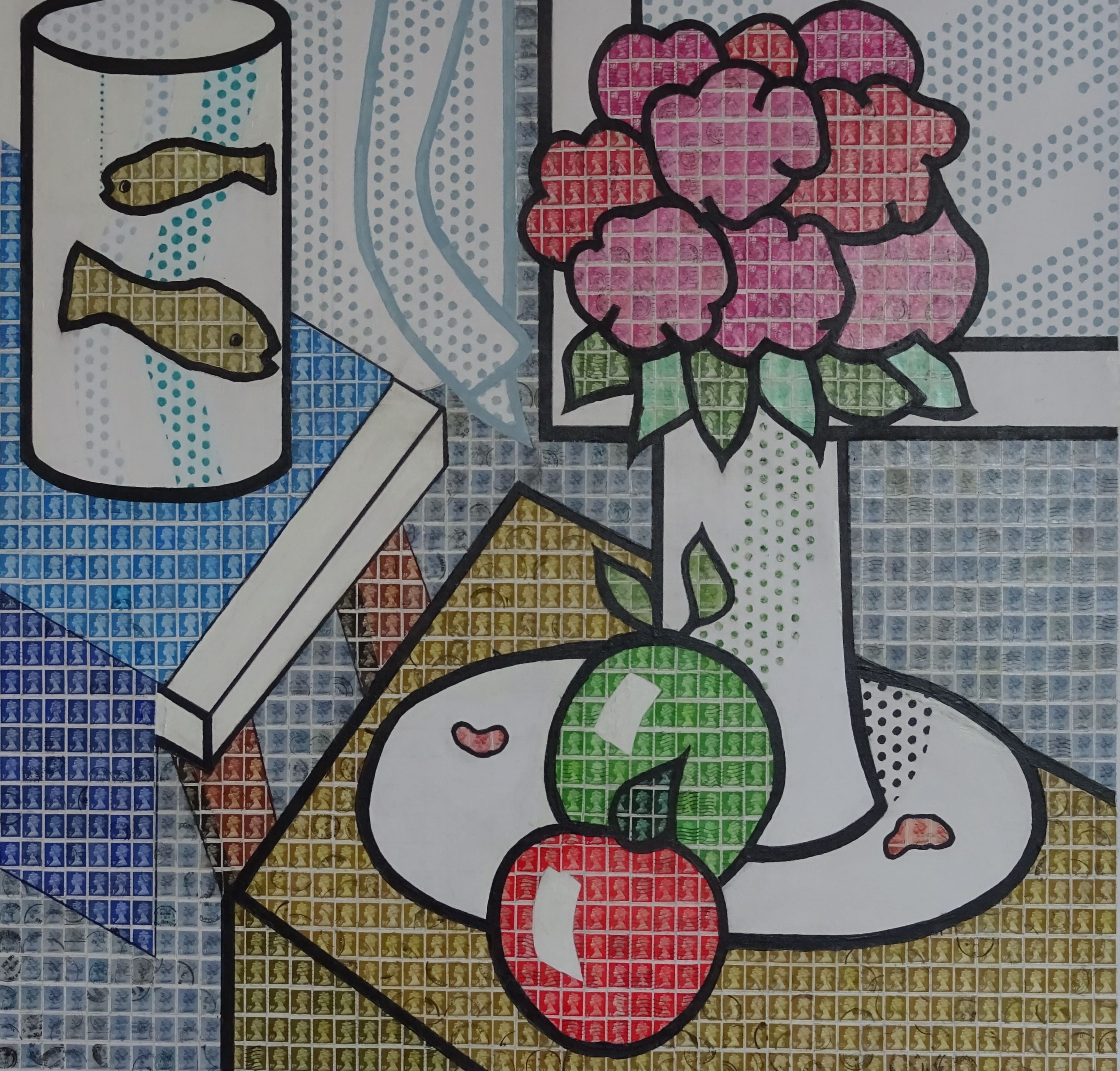 Homage to Lichtenstein 2 – Still Life with Fishgold