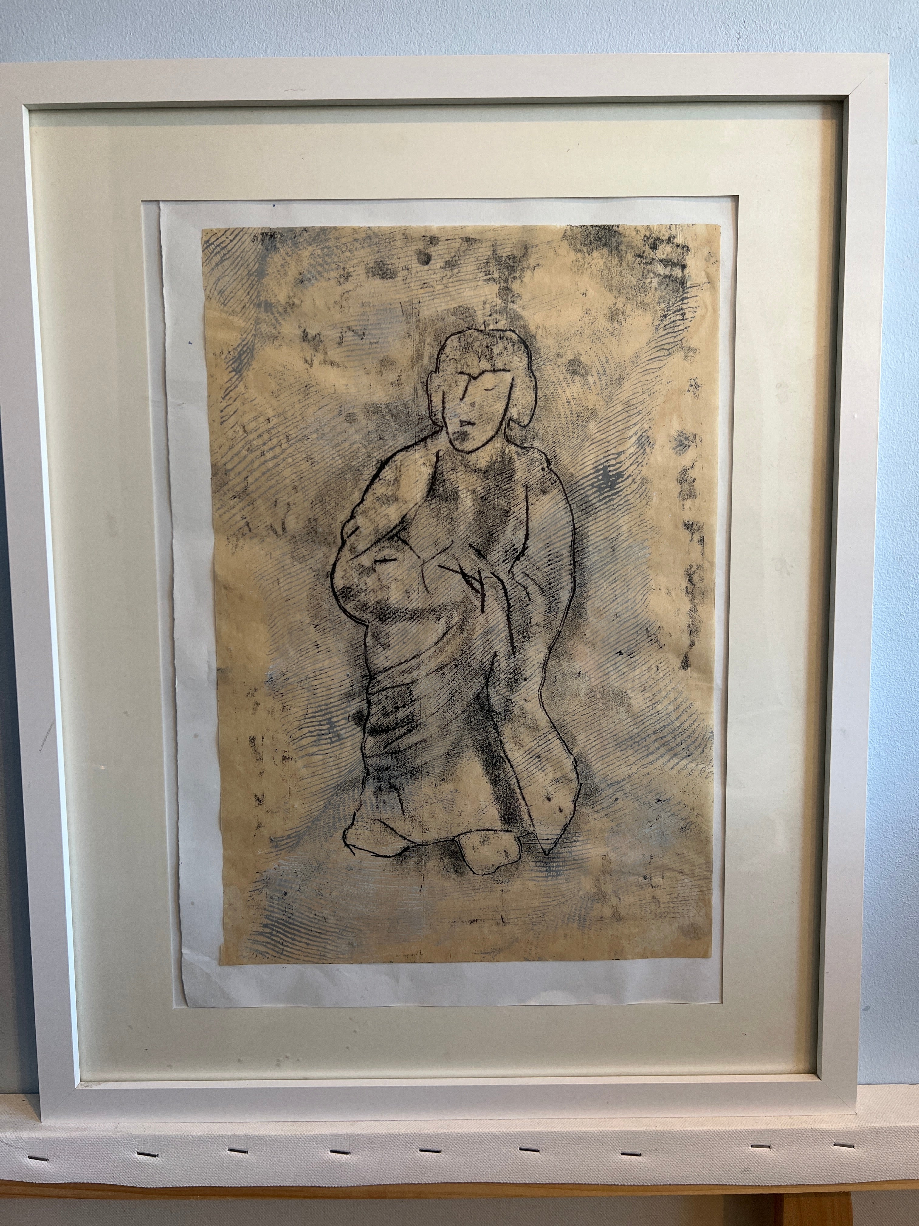 Asian Monk Monoprint