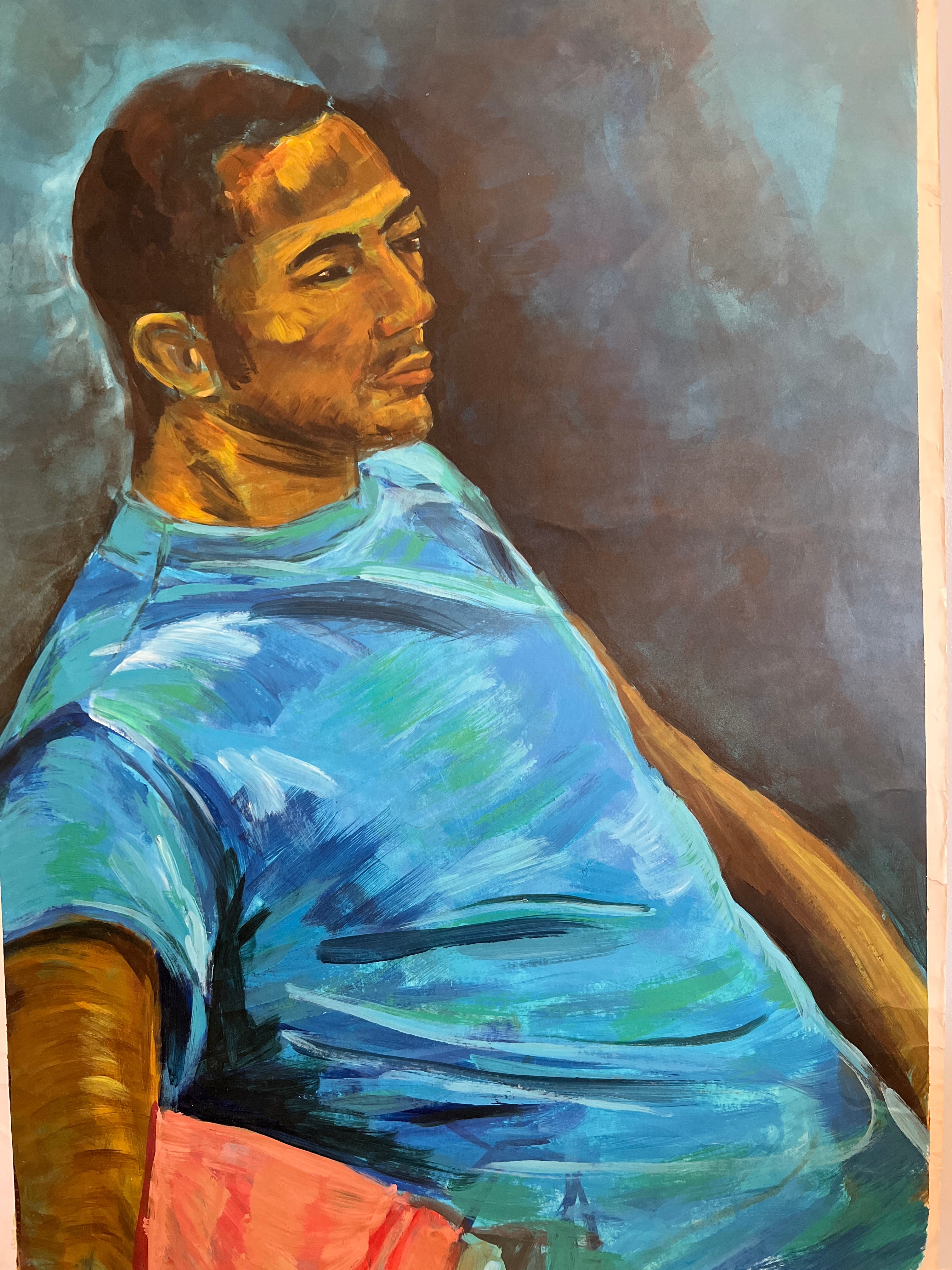 Man in blue Tshirt