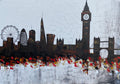 LONDON NIGHT SKYLINE ABSTRACT PAINTING 114
