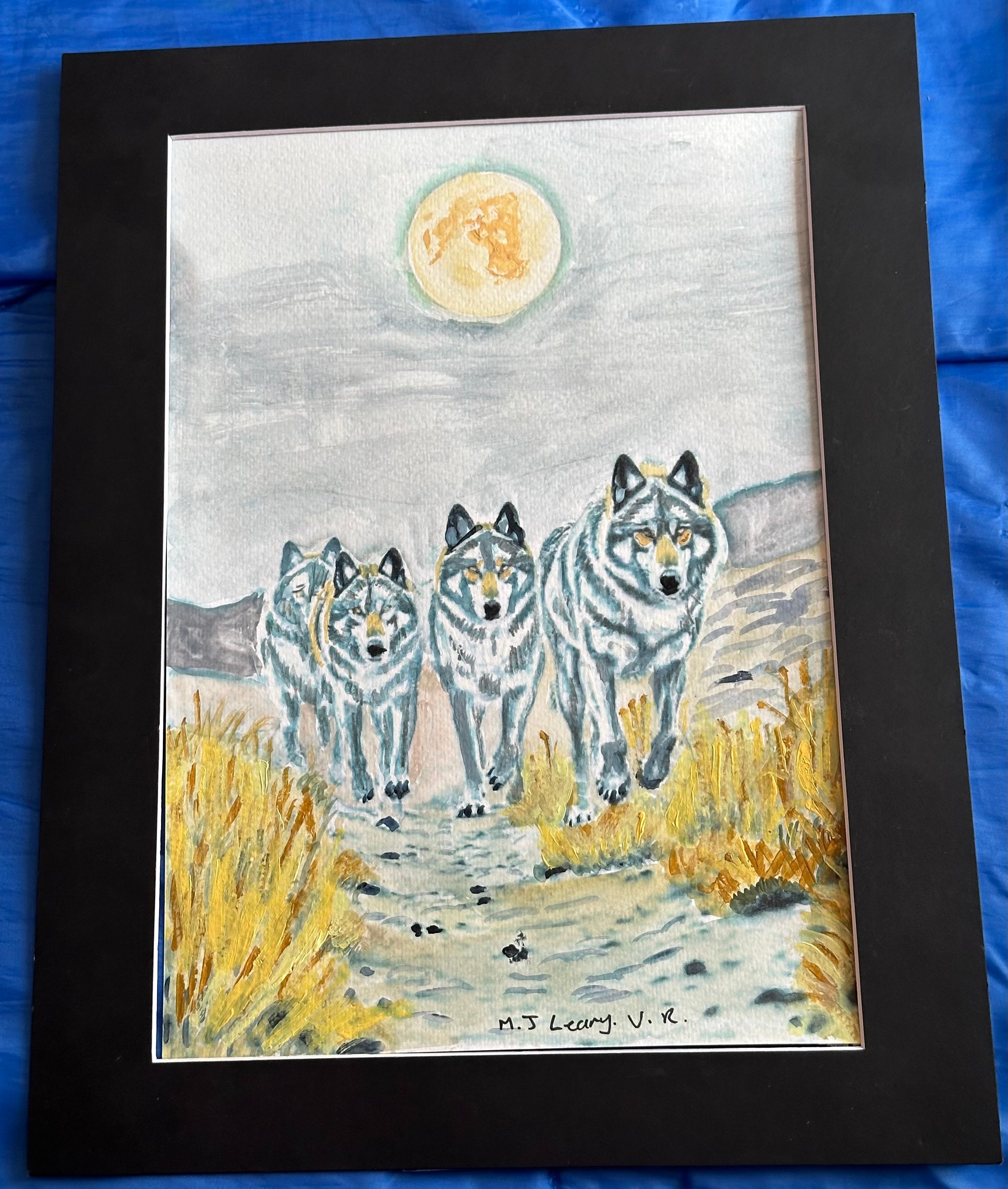 Wolf Pack On the prowl as the moon sets
