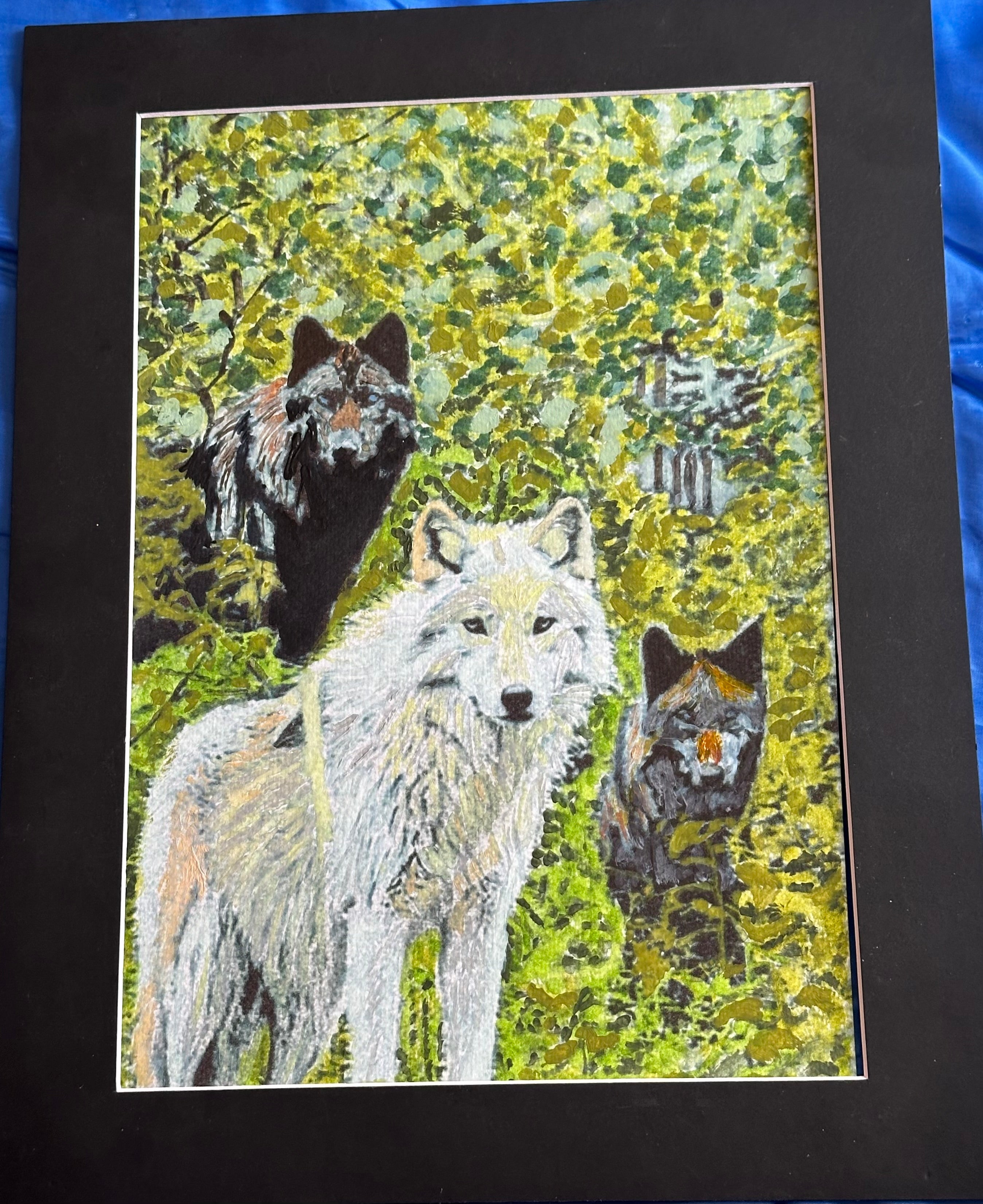 Wolves amongst woodland