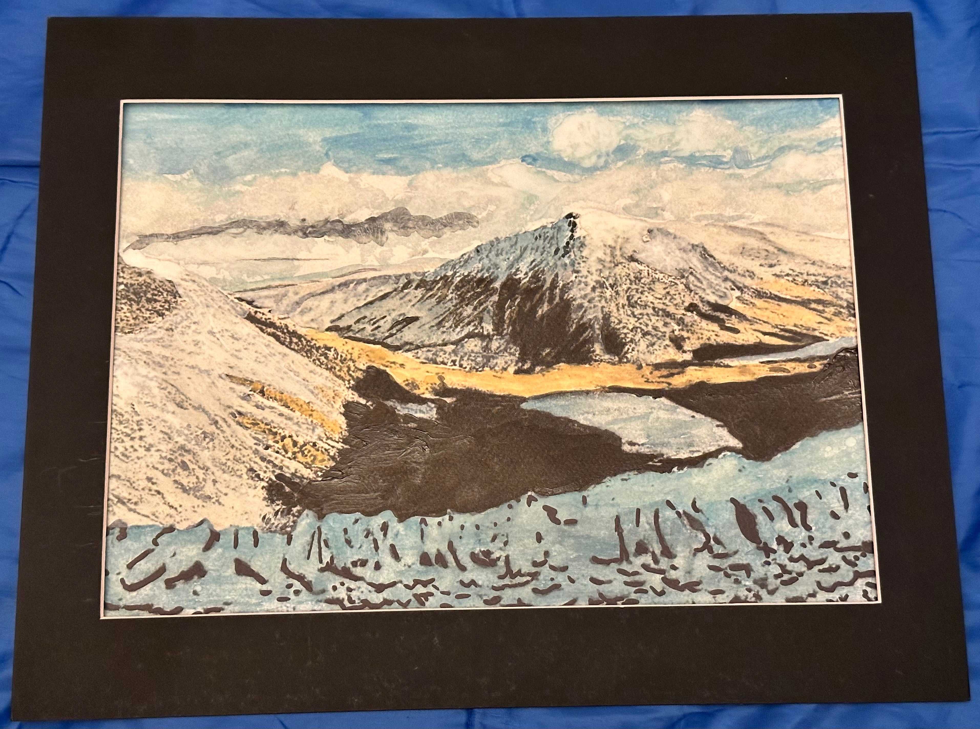 Snow covering Ty Fan Snowdonia