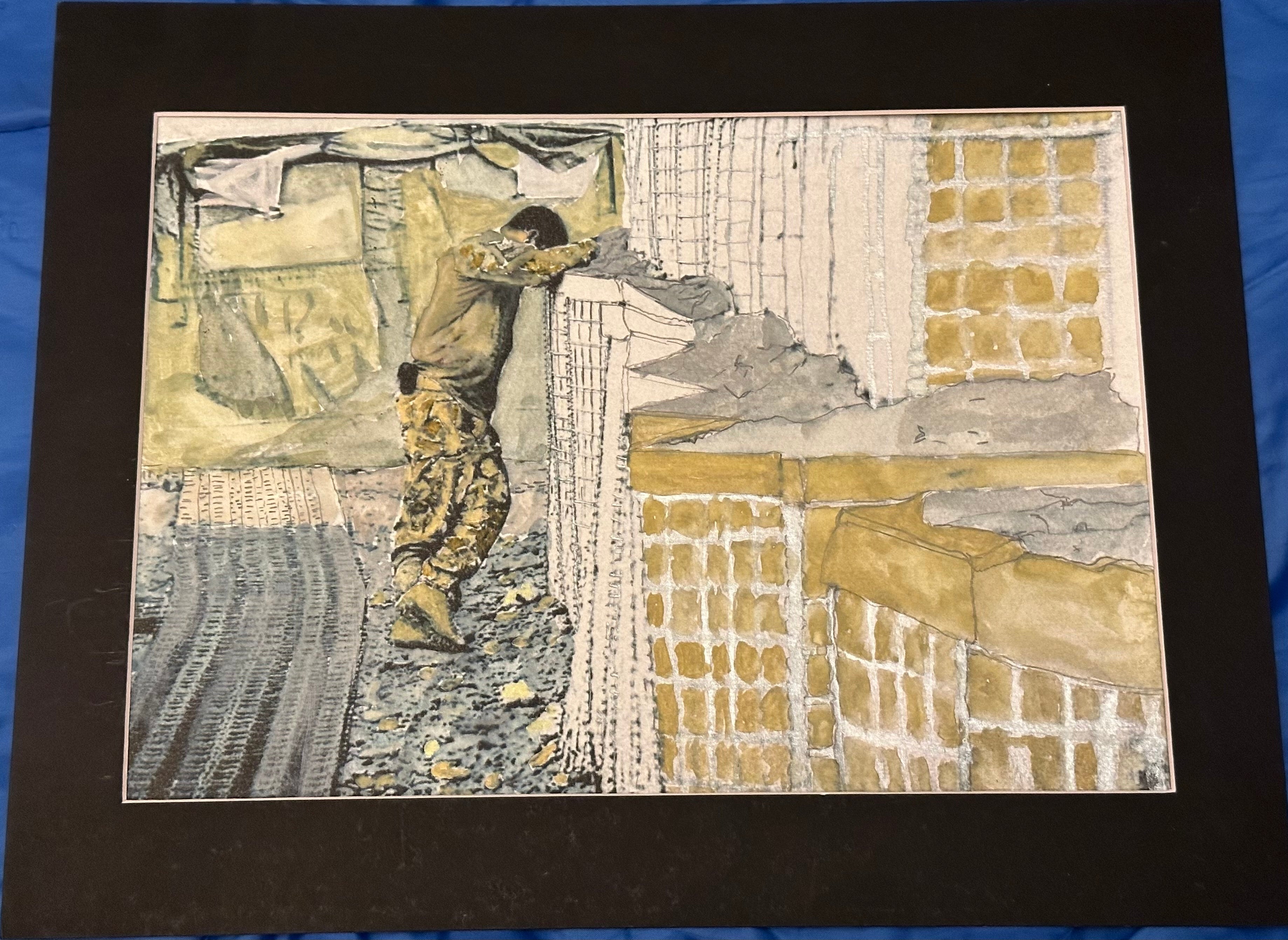 Soldier having a bad day in Afghanistan