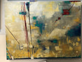 Abstracted coastal scene
