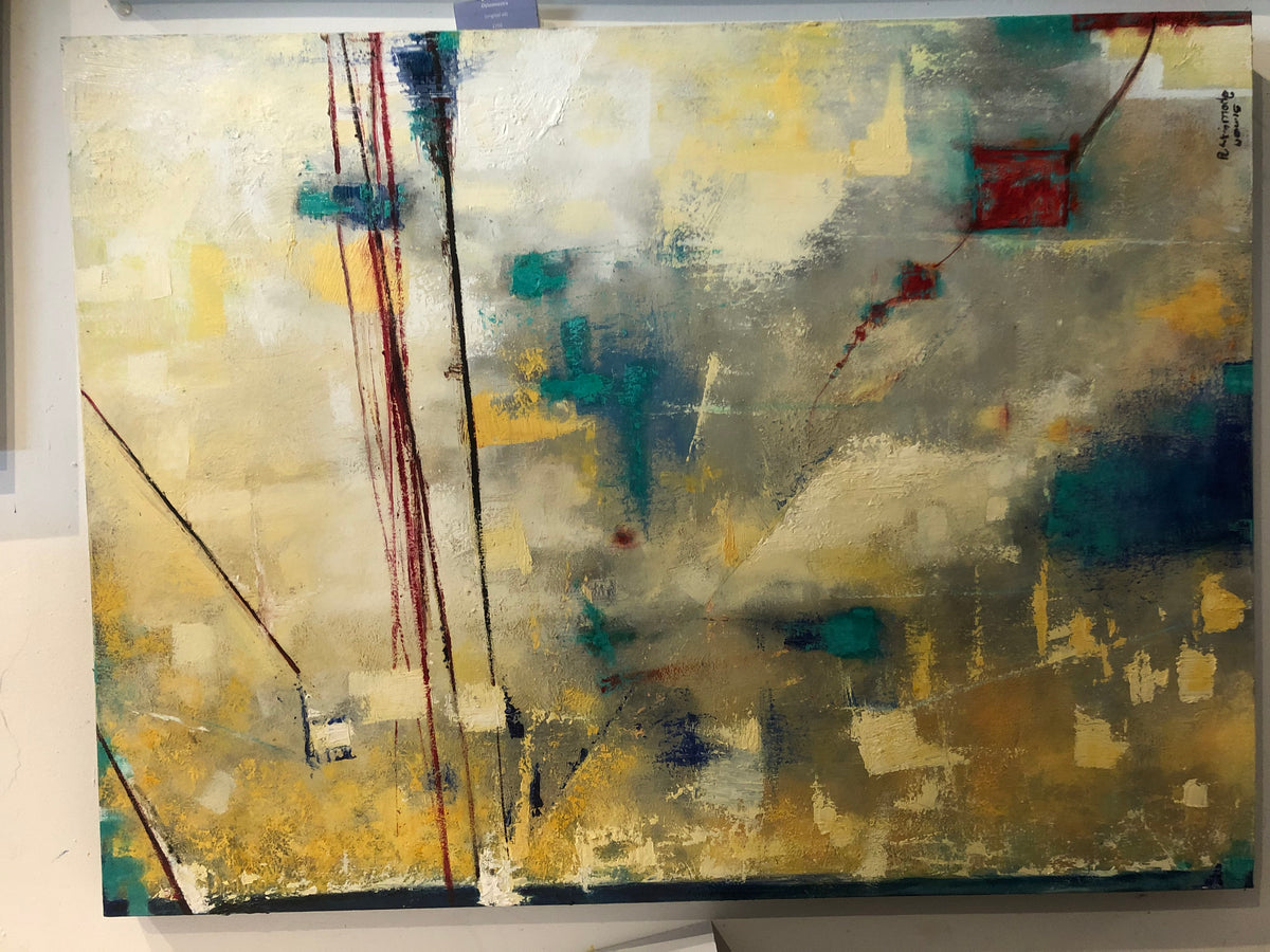 Abstracted coastal scene