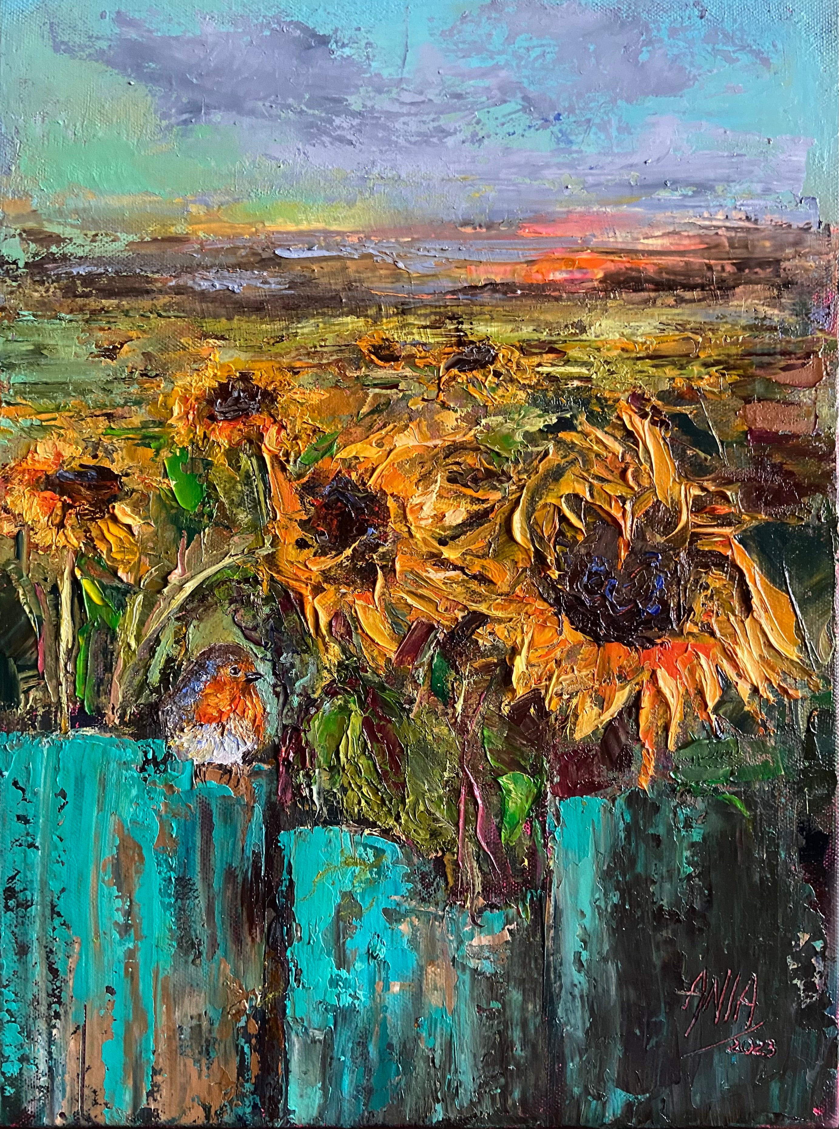 "Morning Dance of Sunflowers"