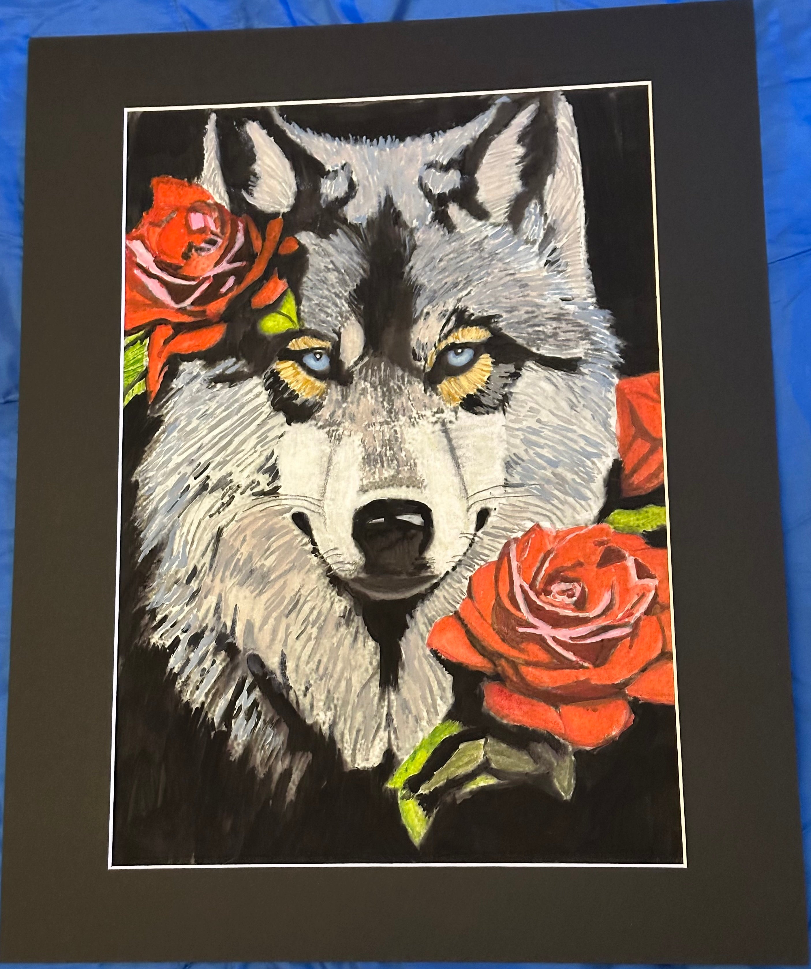 Wolf and rose