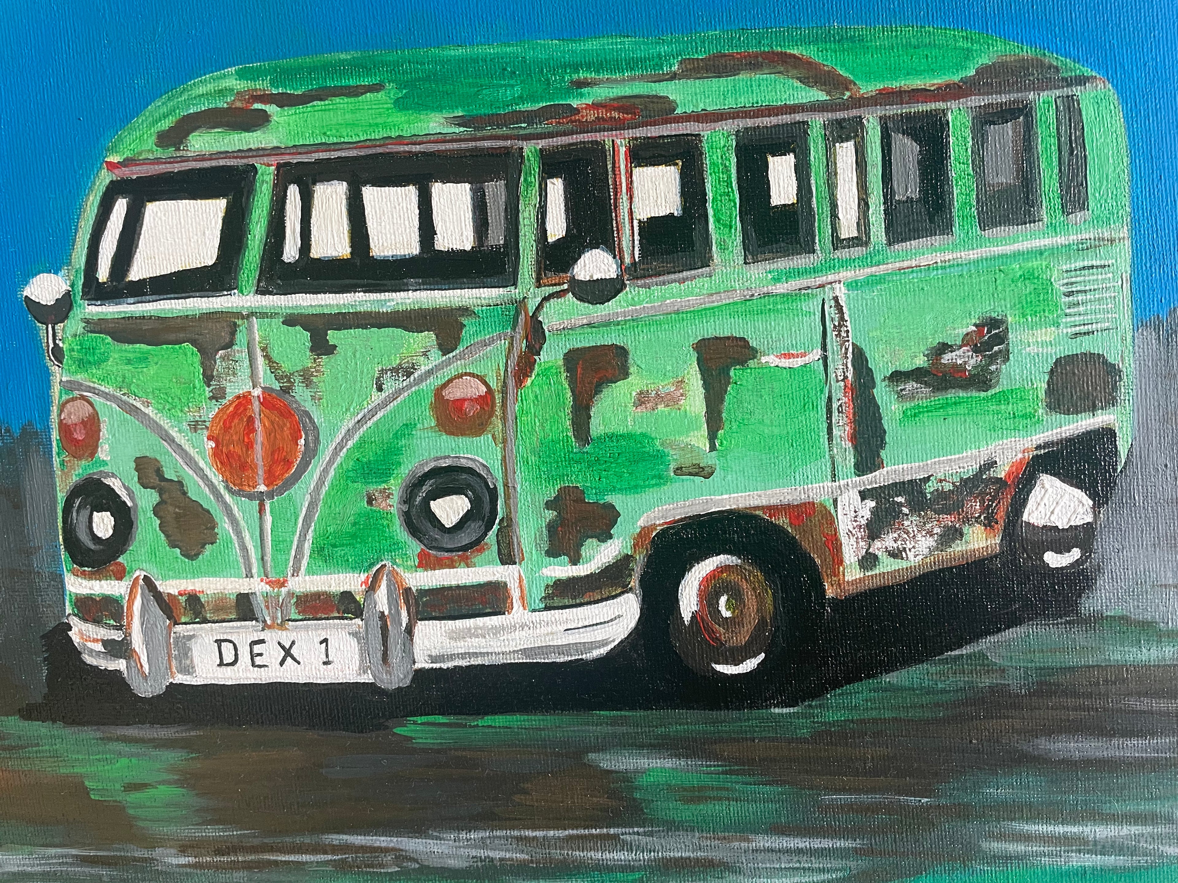 Split Screen Rusty VW Campervan