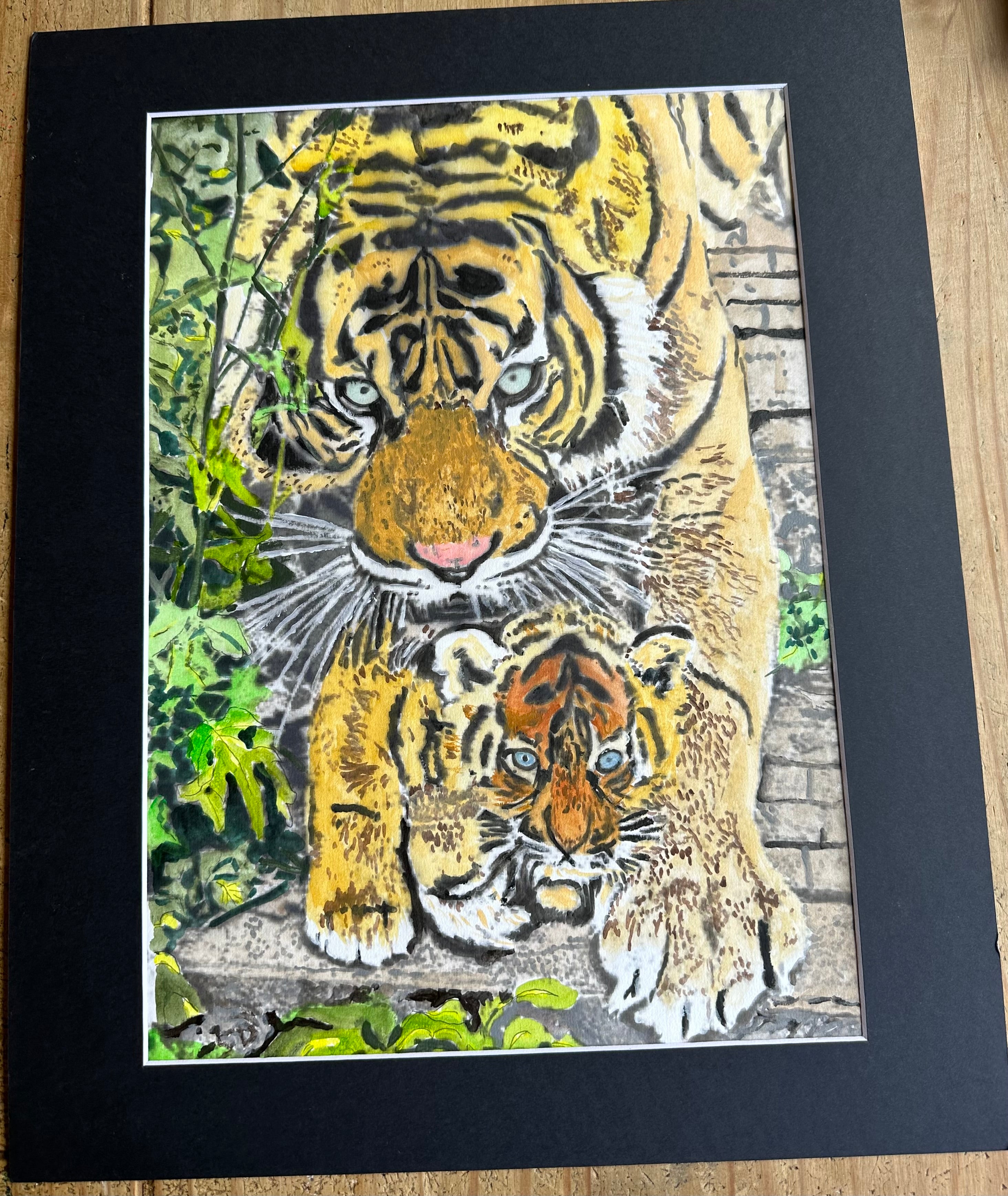 Tigeress with cub