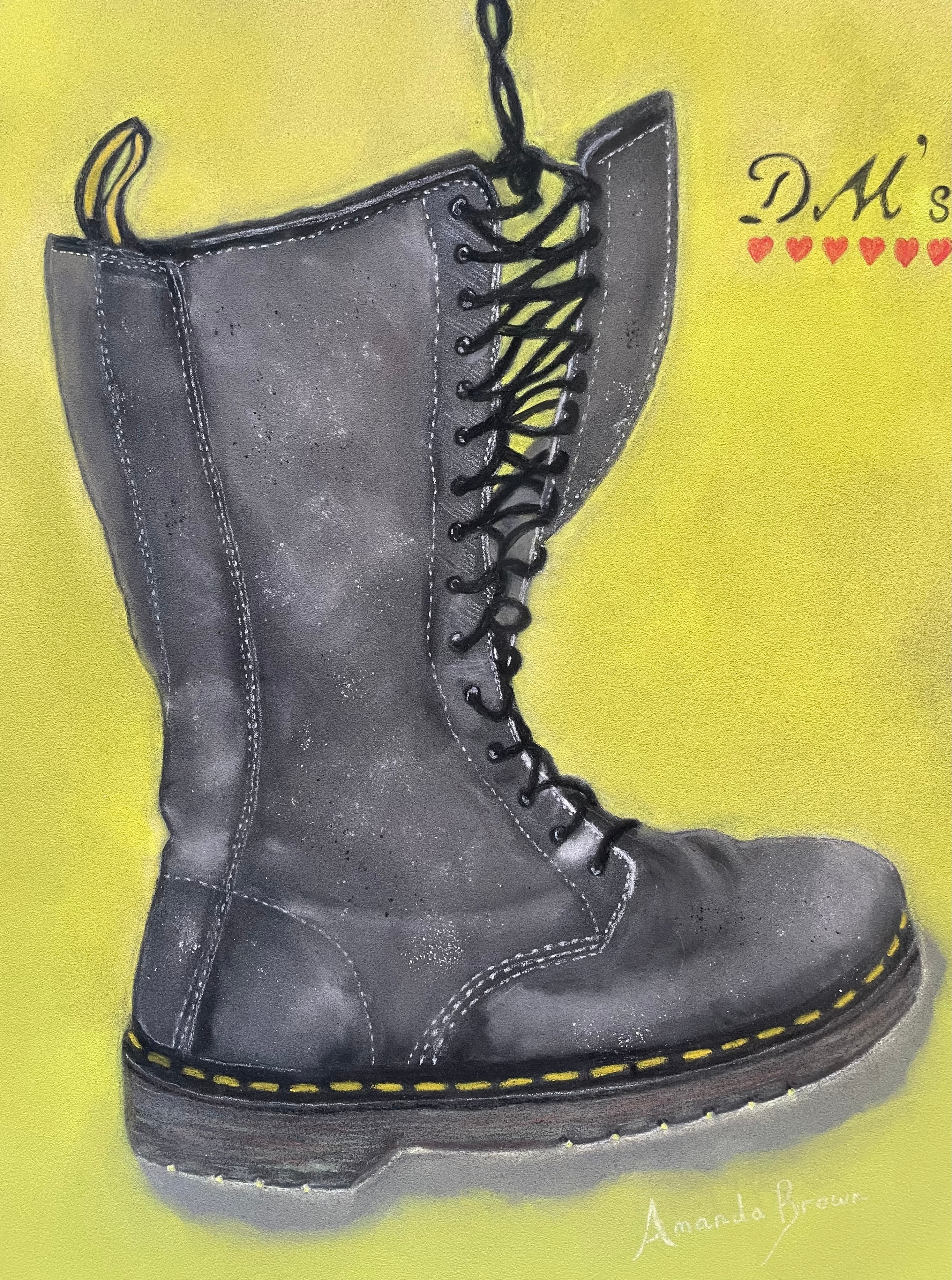 Silver Doc Marten Boot