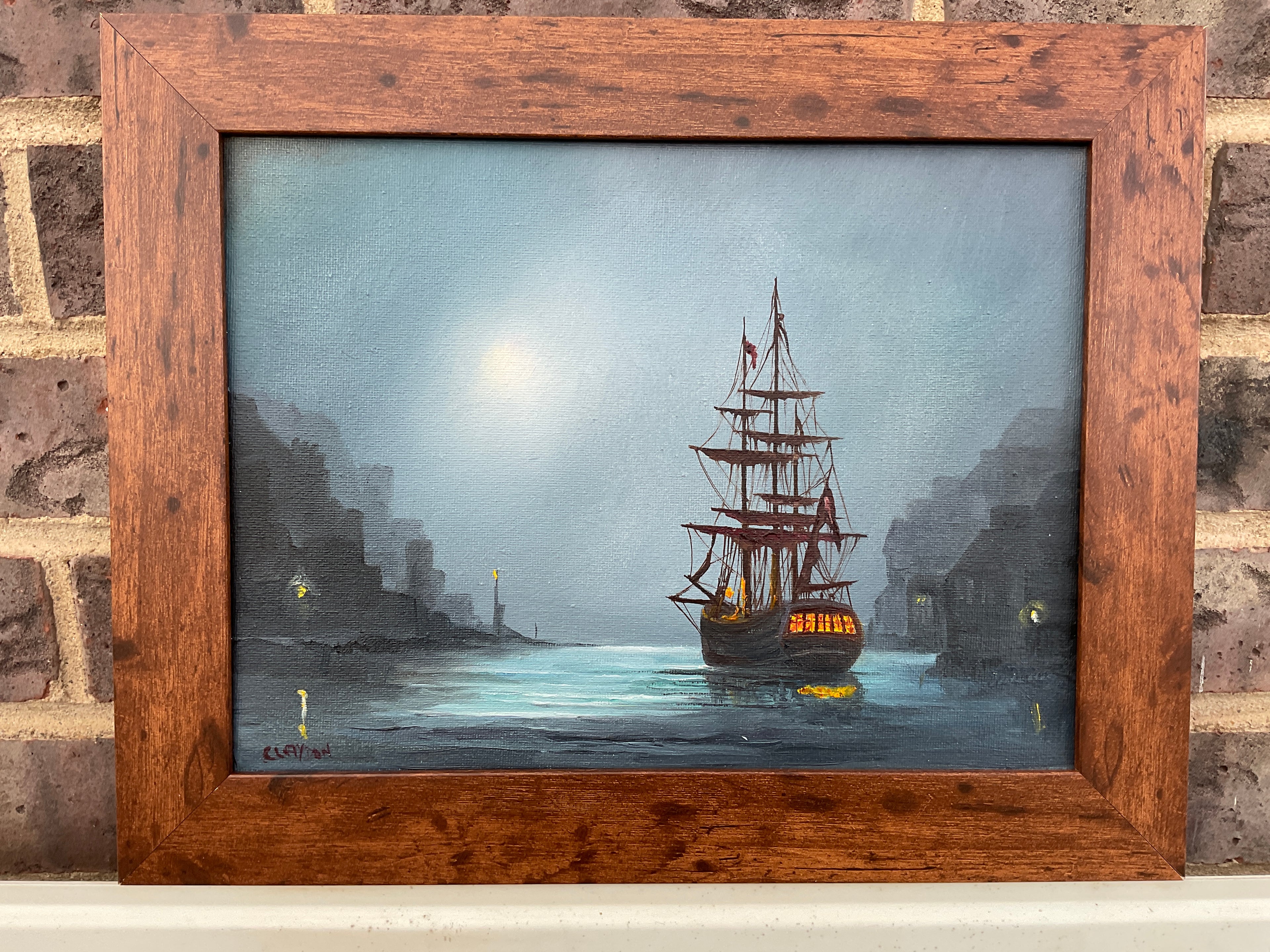 Galleons at night