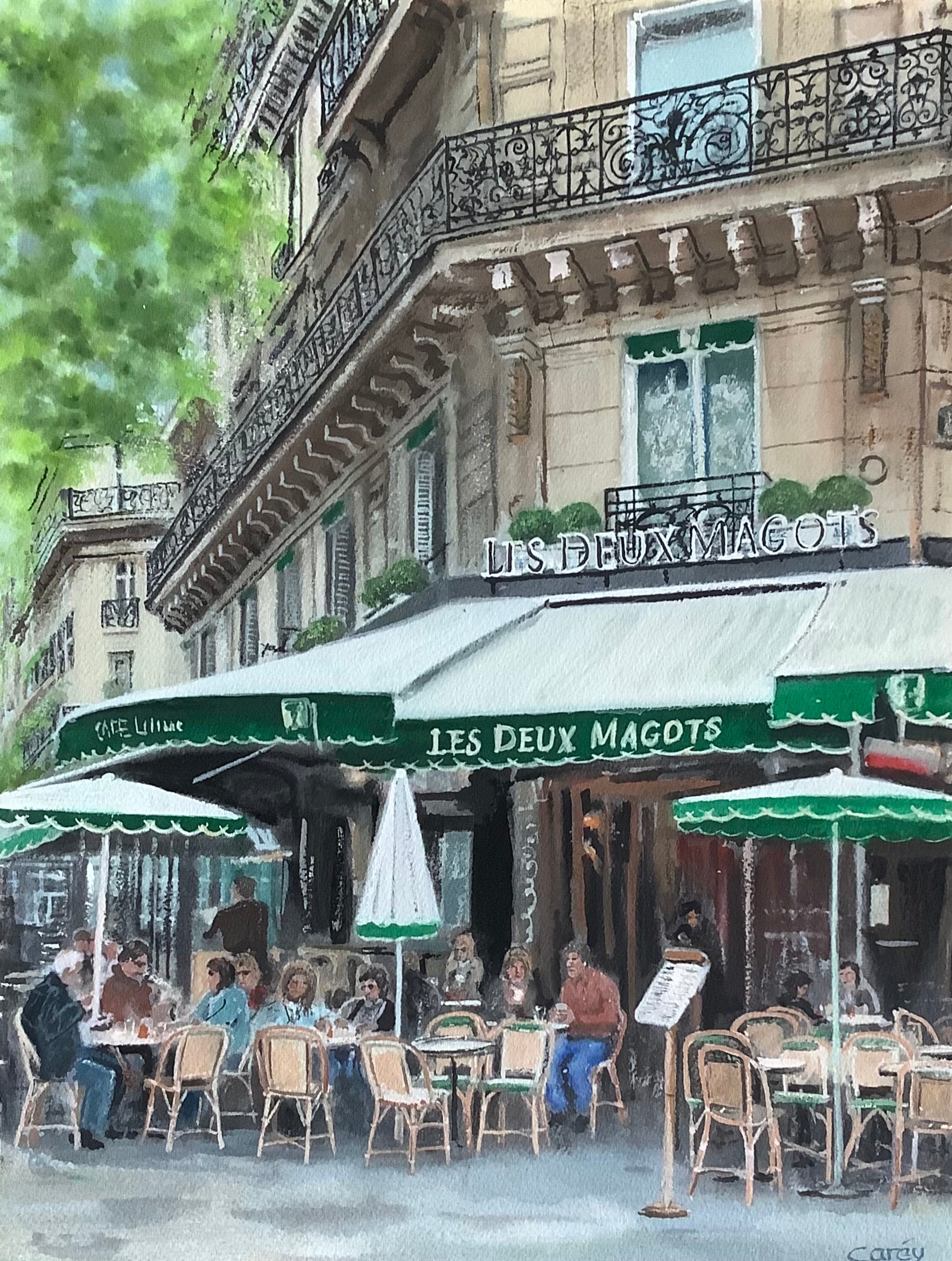 Paris morning at Les Deux Magots
