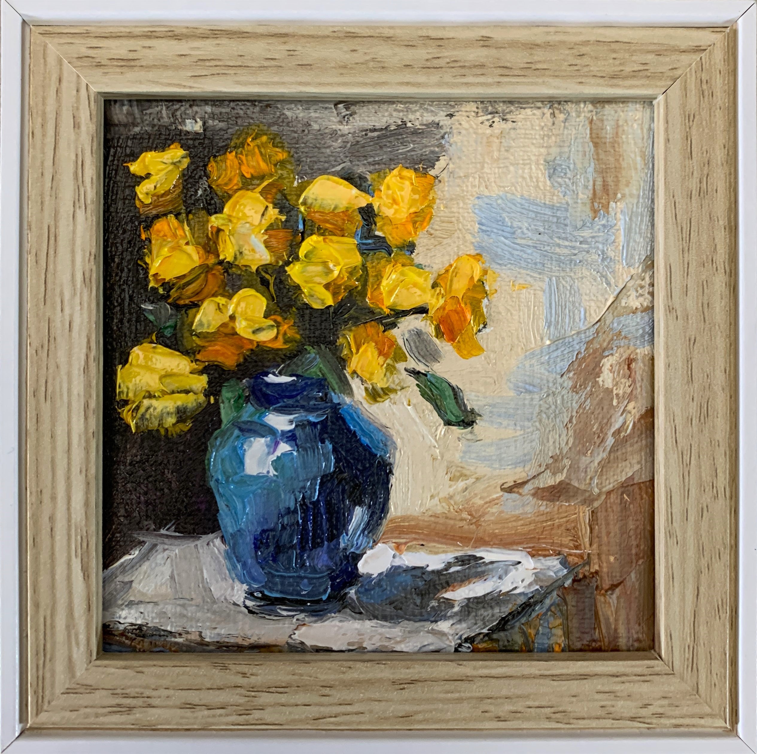Sunlit Bouquet of yellow flowers.