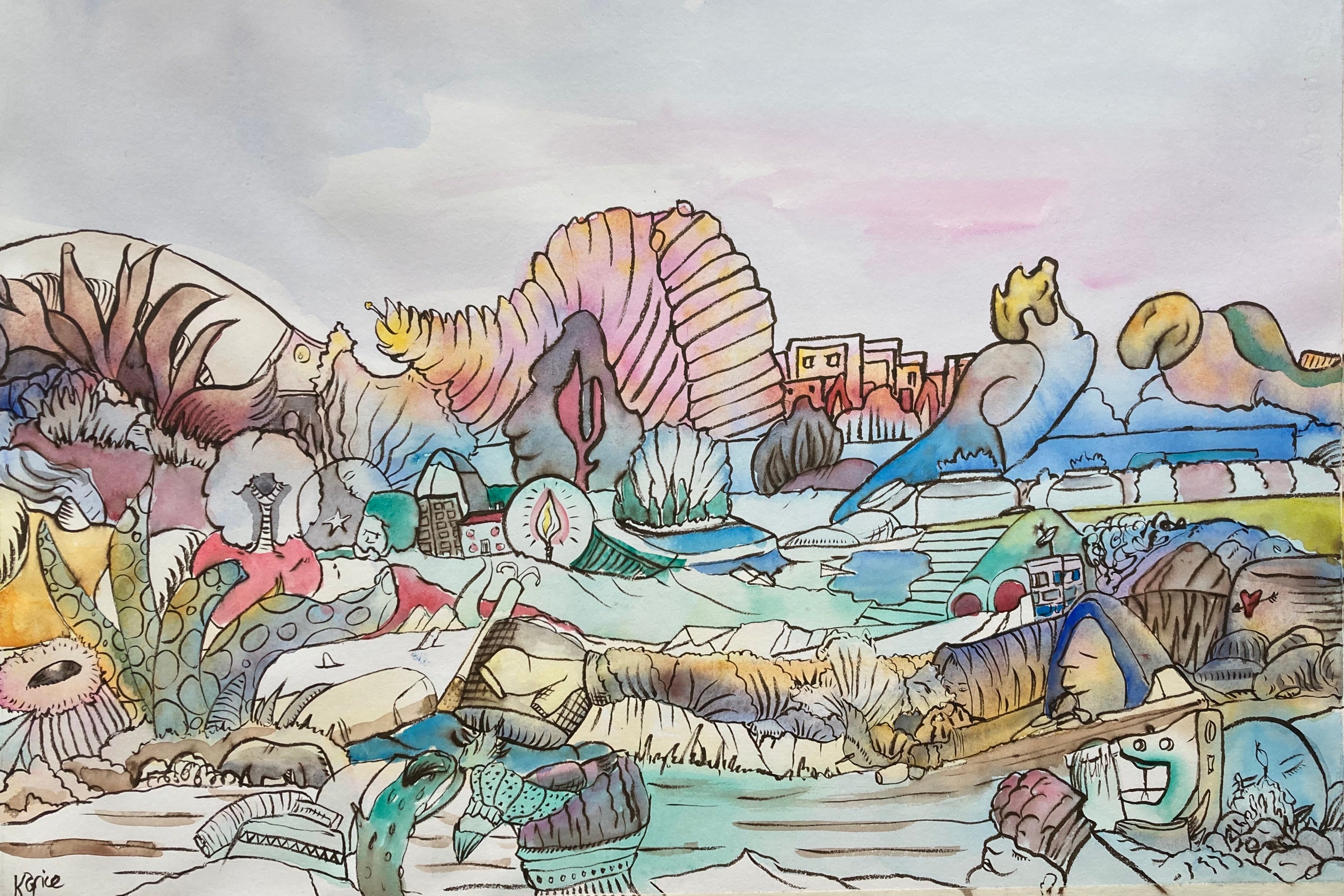 Klecksography landscape