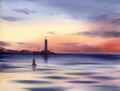 Lighthouse at sunset #8