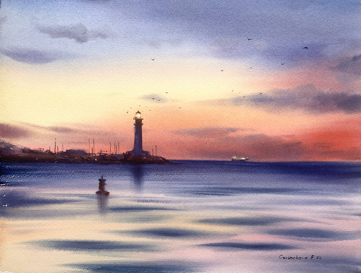 Lighthouse at sunset #8