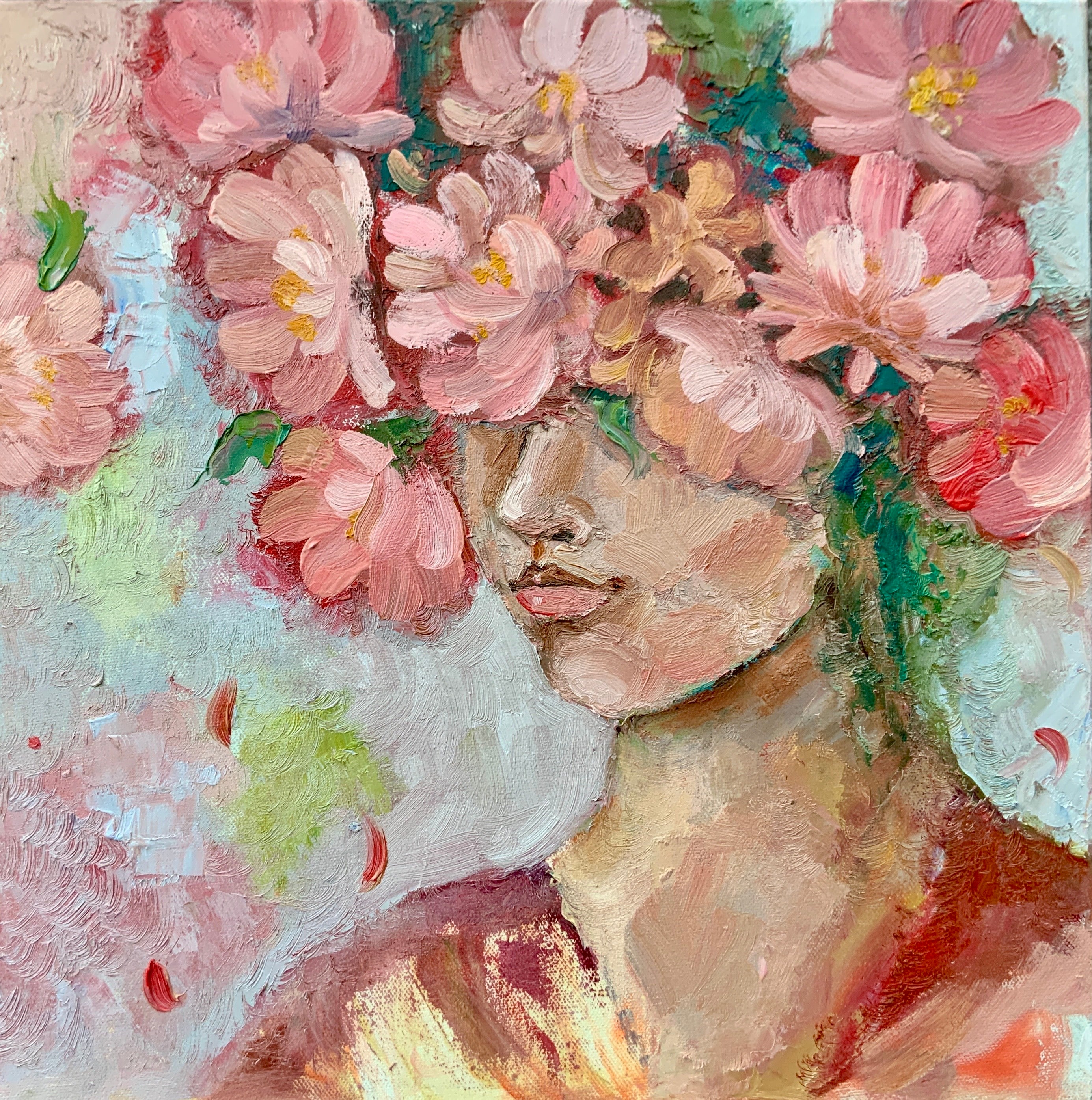 A Portrait of Mystery - faceless woman portrait, woman face