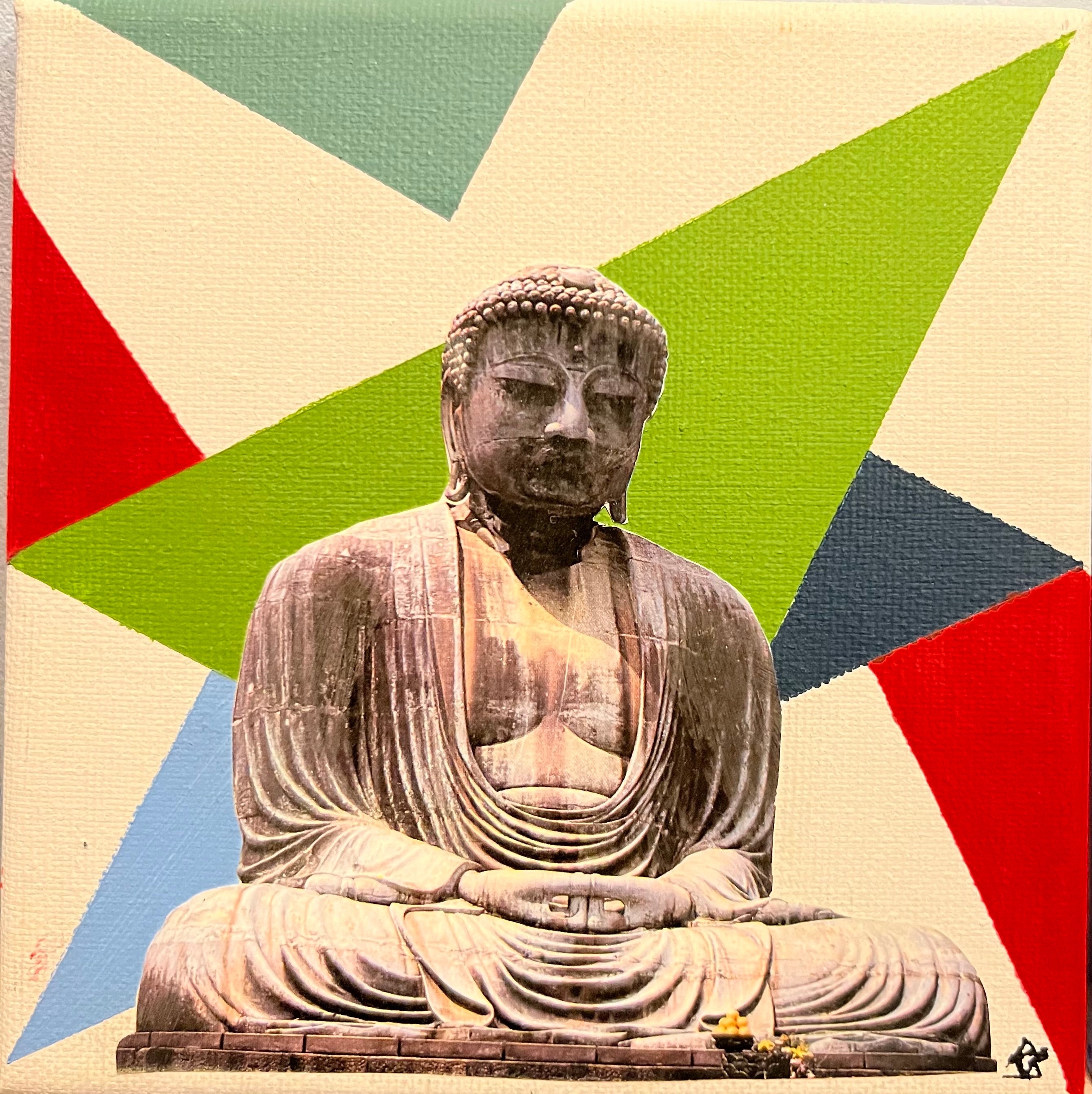 Abstract set of 5 with Buddha