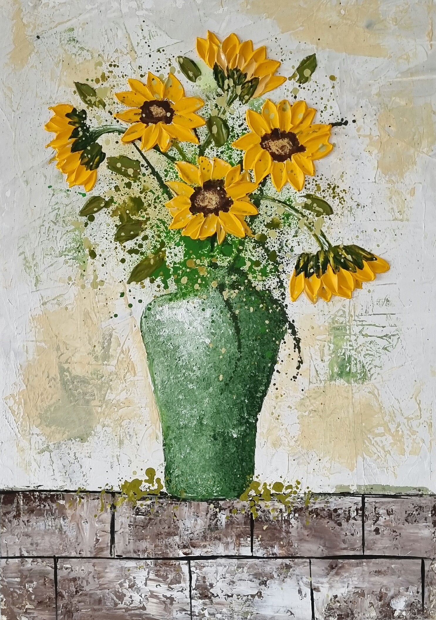 Vase with Sunflowers