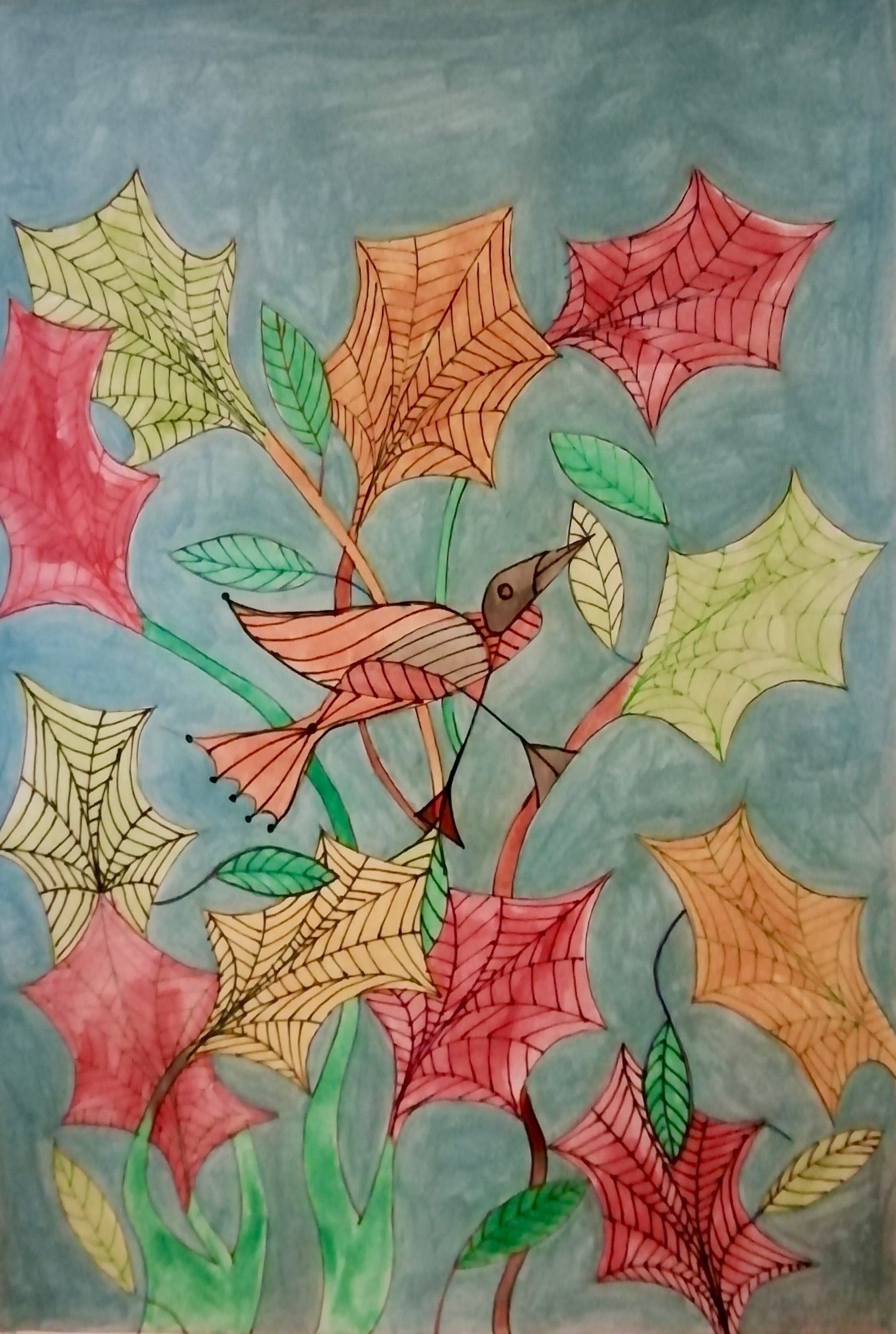 Bird in an Oak Tree