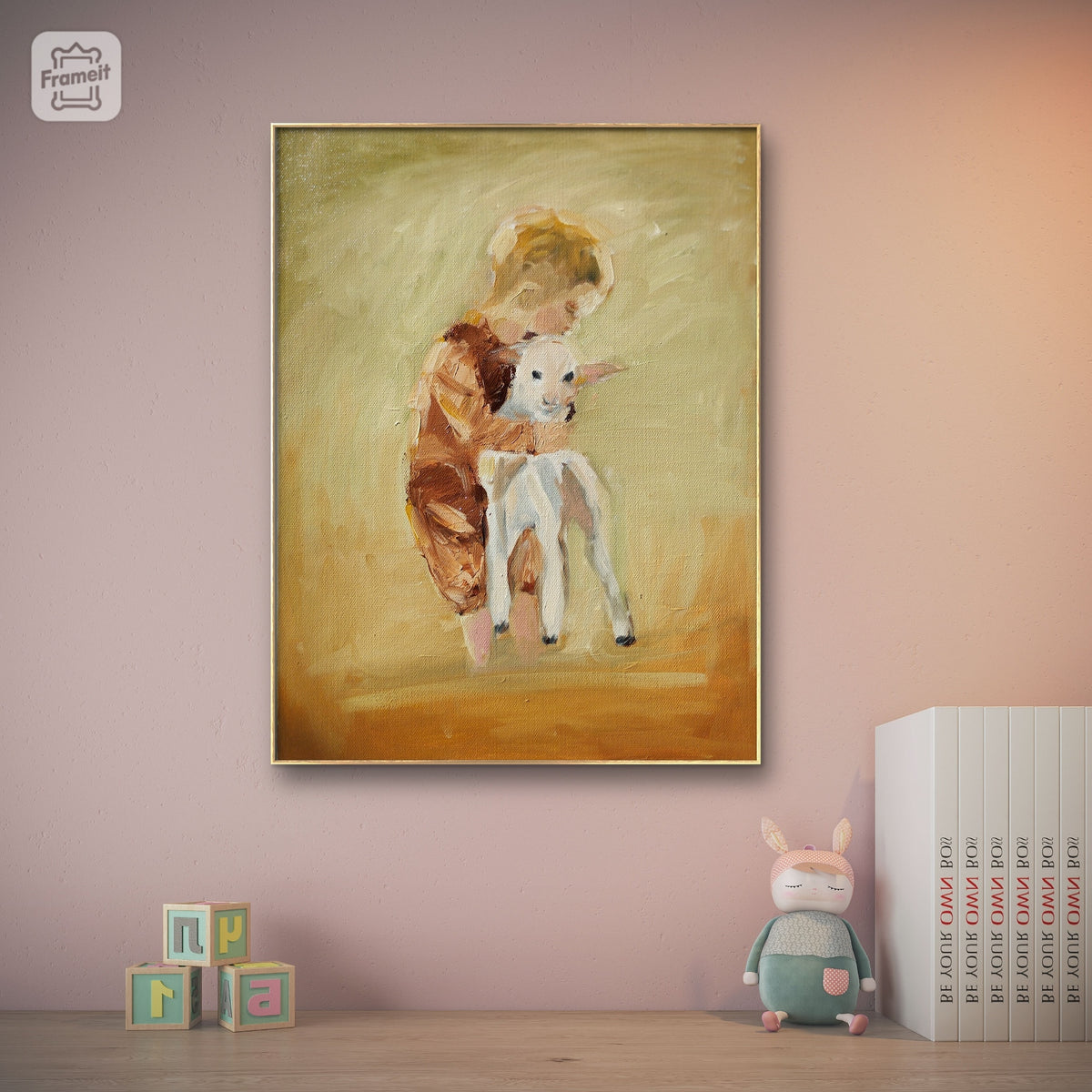 Boy and goat