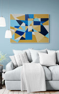Beige and Blue Geometry