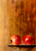 Pomegranates on a platter