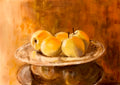 Italian apples on platter