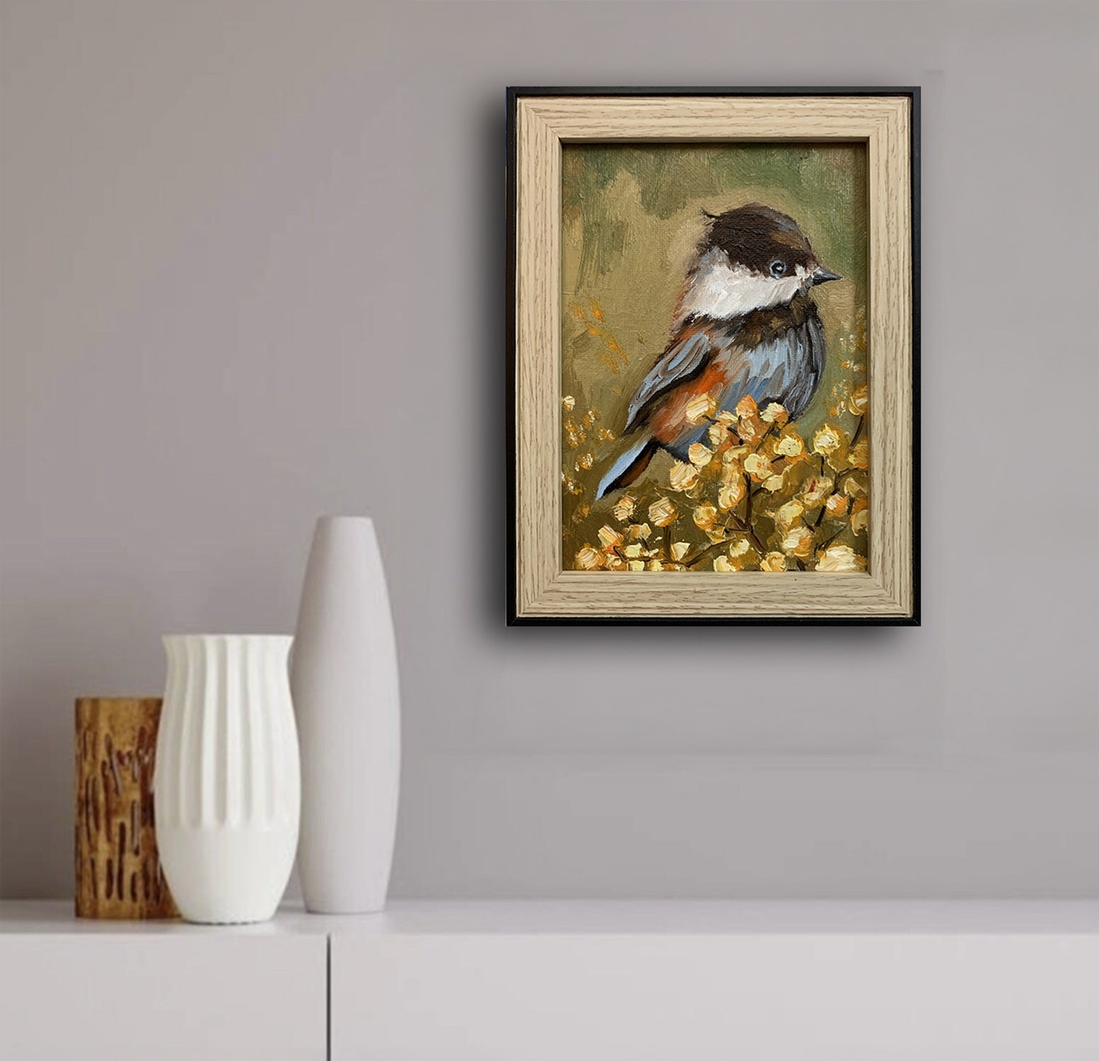 SPRING CHICKADEE bird.