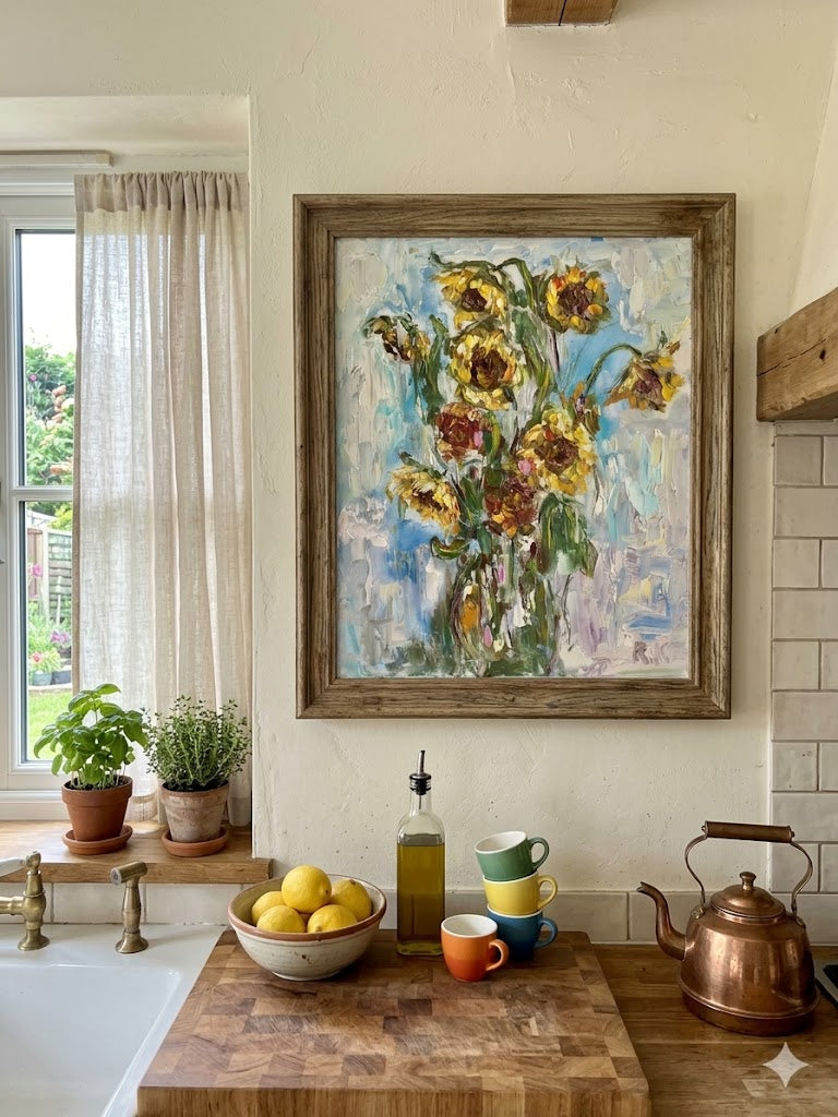 Sunflowers in a vase