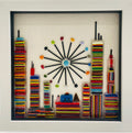 London City Fused Glass Art Framed