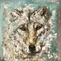 Wolf oil painting
