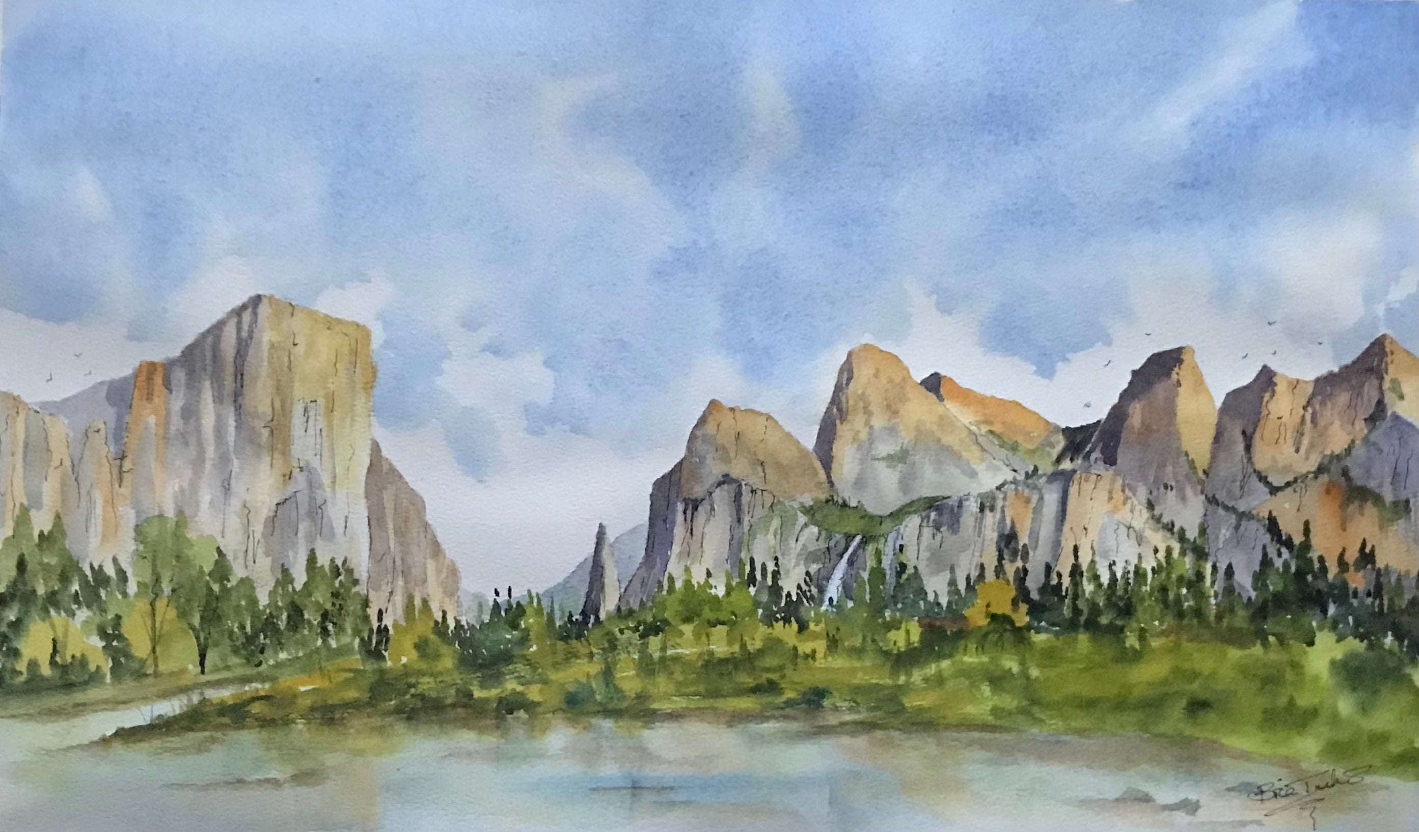 Glowing rocks at El Capitan and Yosemite