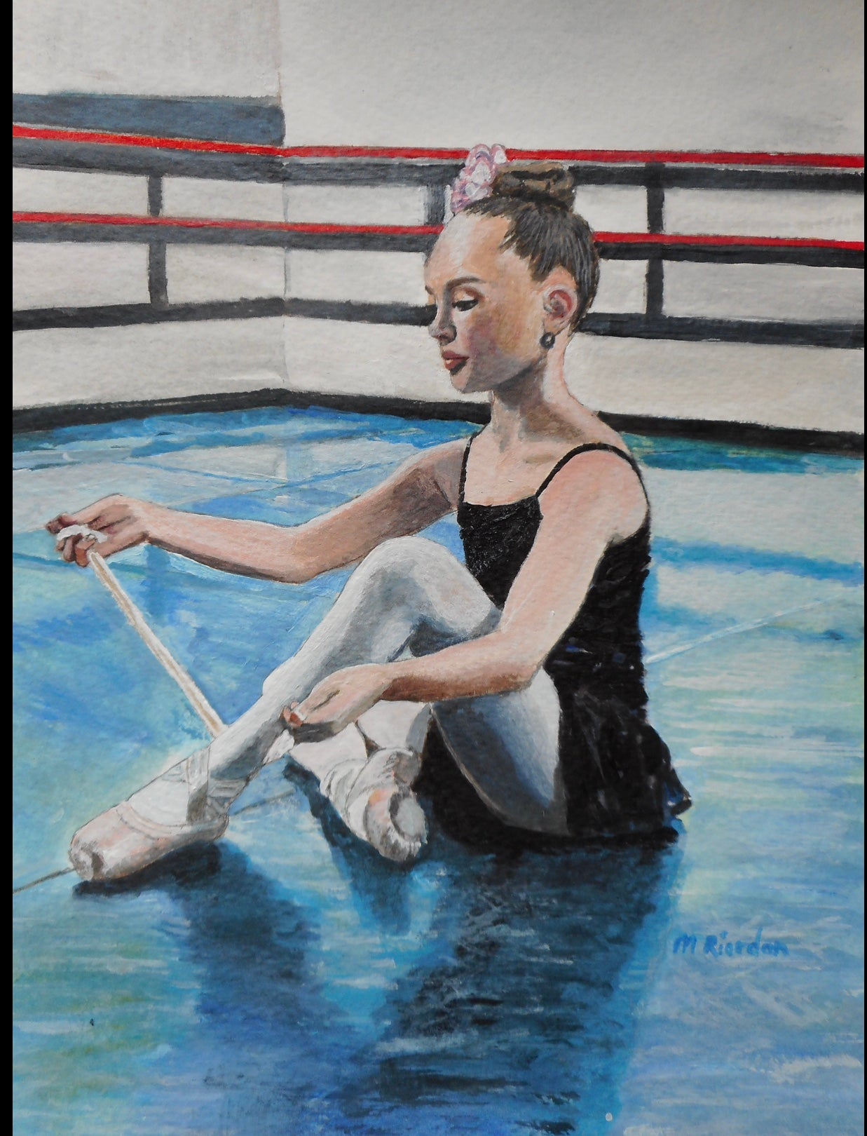 Girl at ballet class