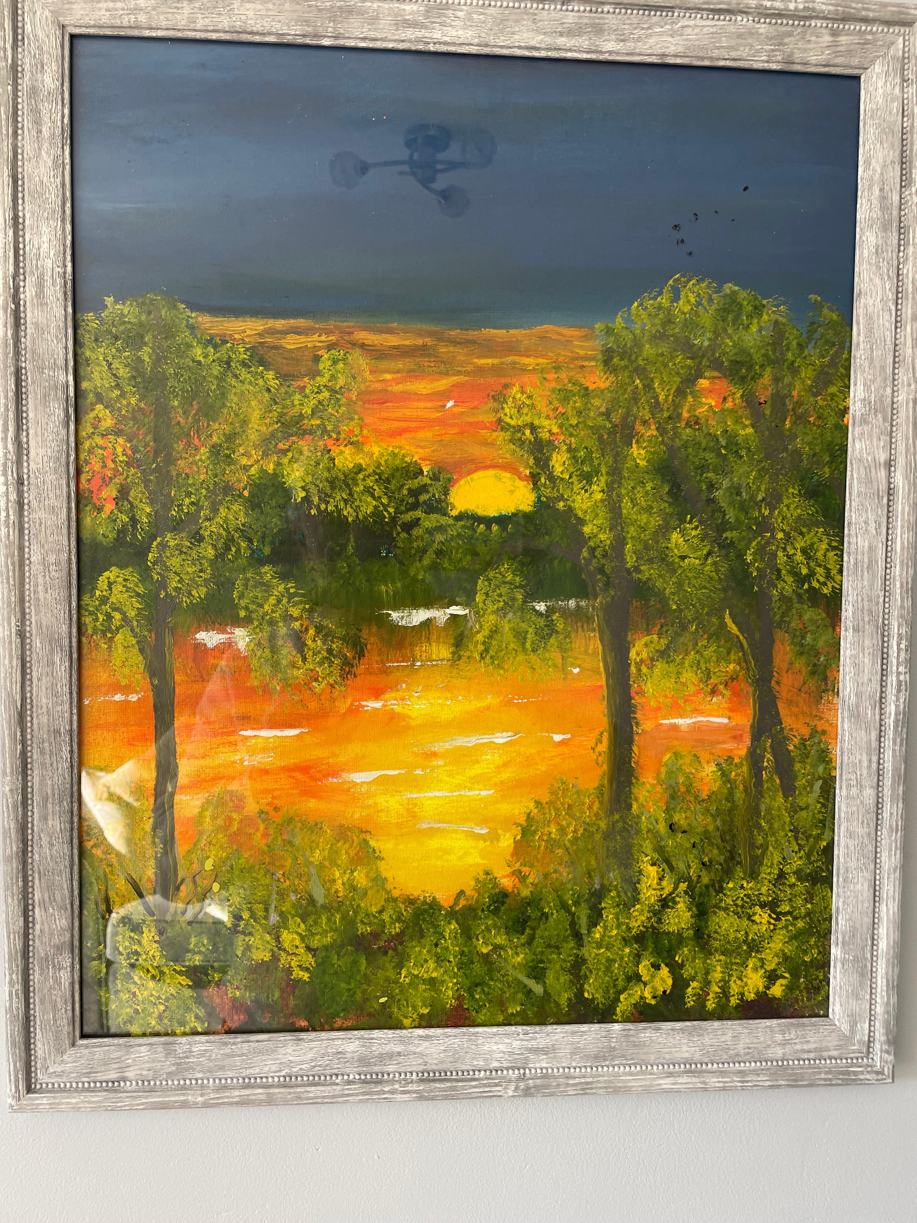 Sunset over river