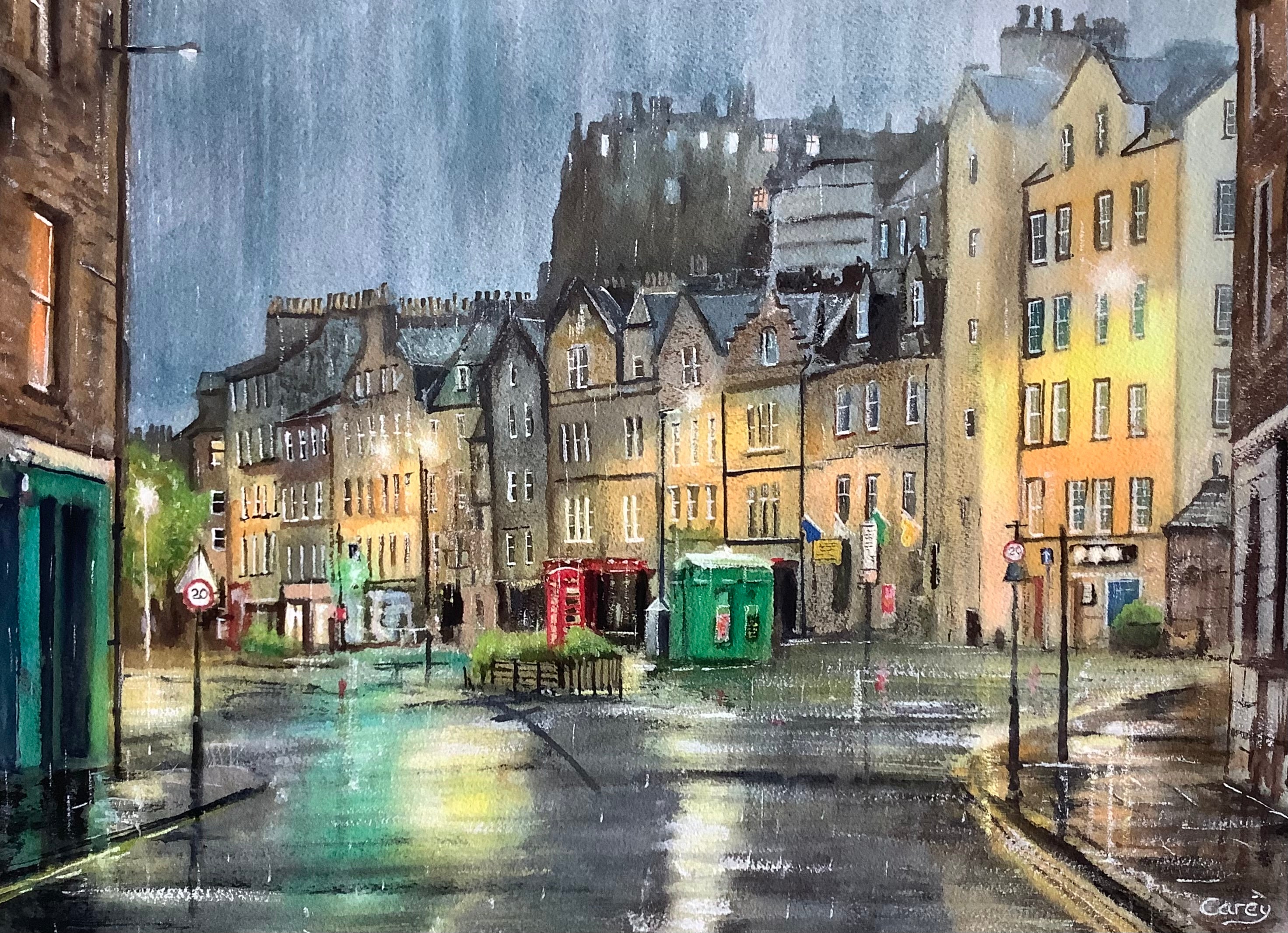 Rain Before the parade, Edinburgh.