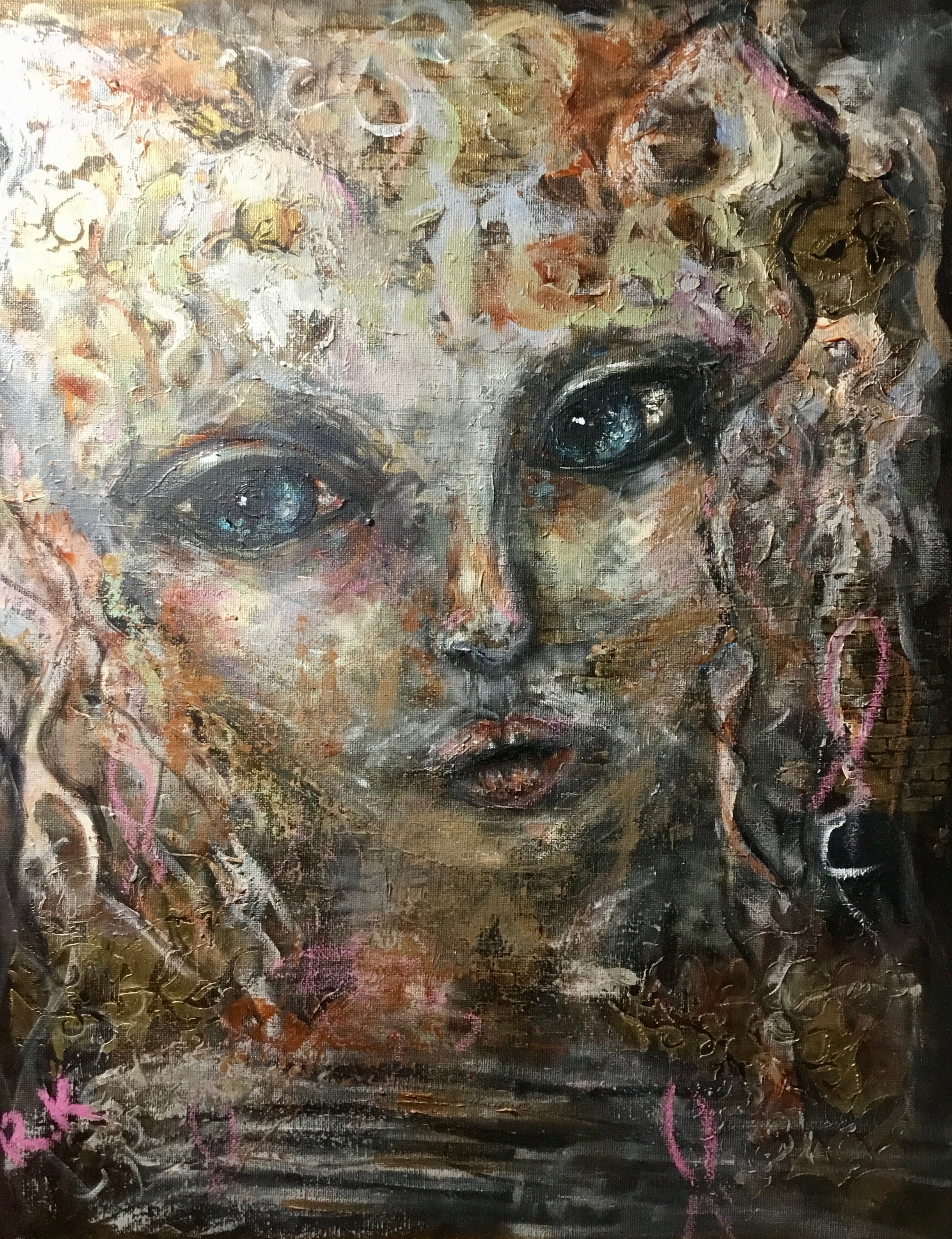 Fantasy woman cat portrait