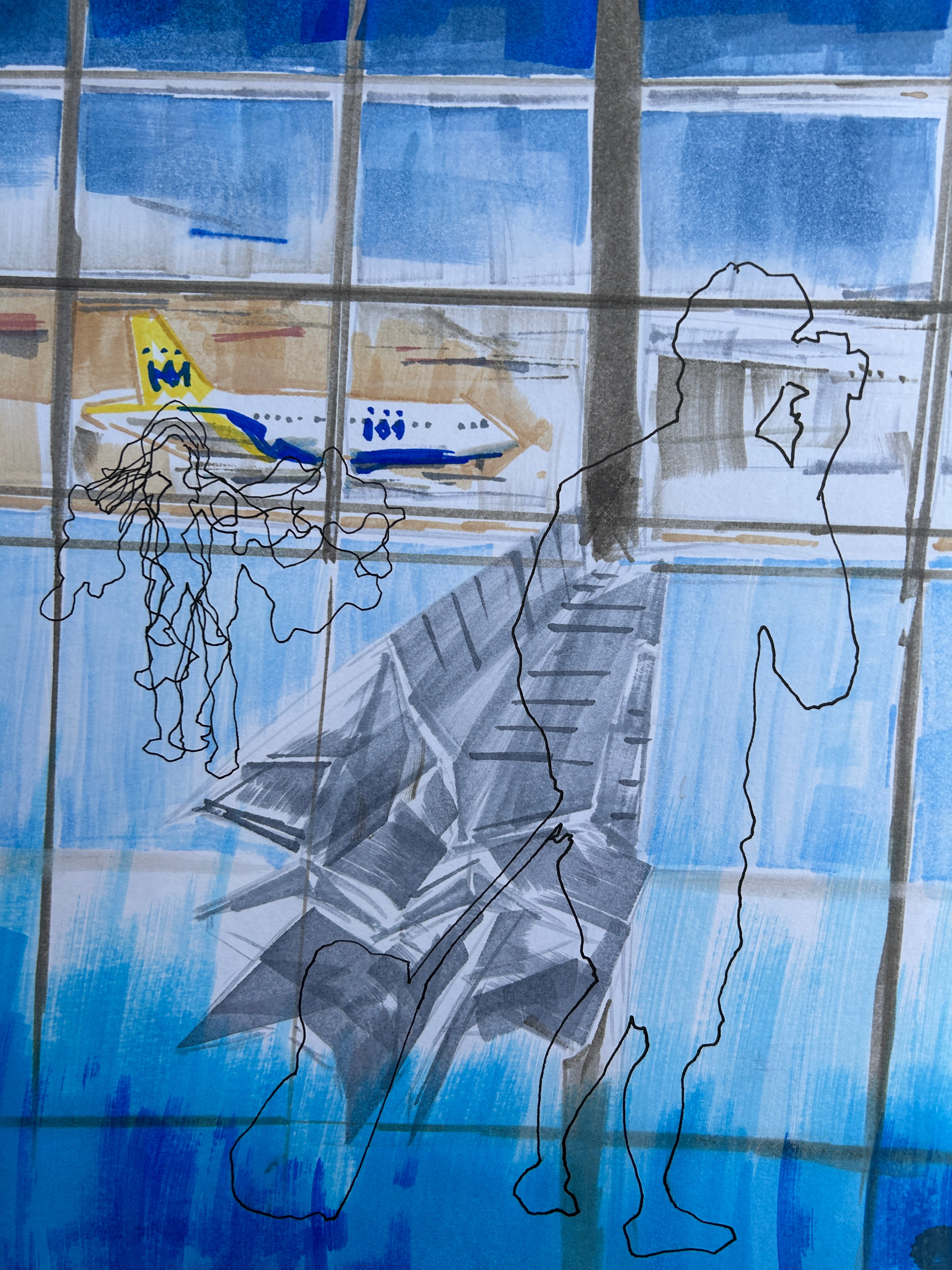 Classic Cityscape- Barcelona Airport Departures