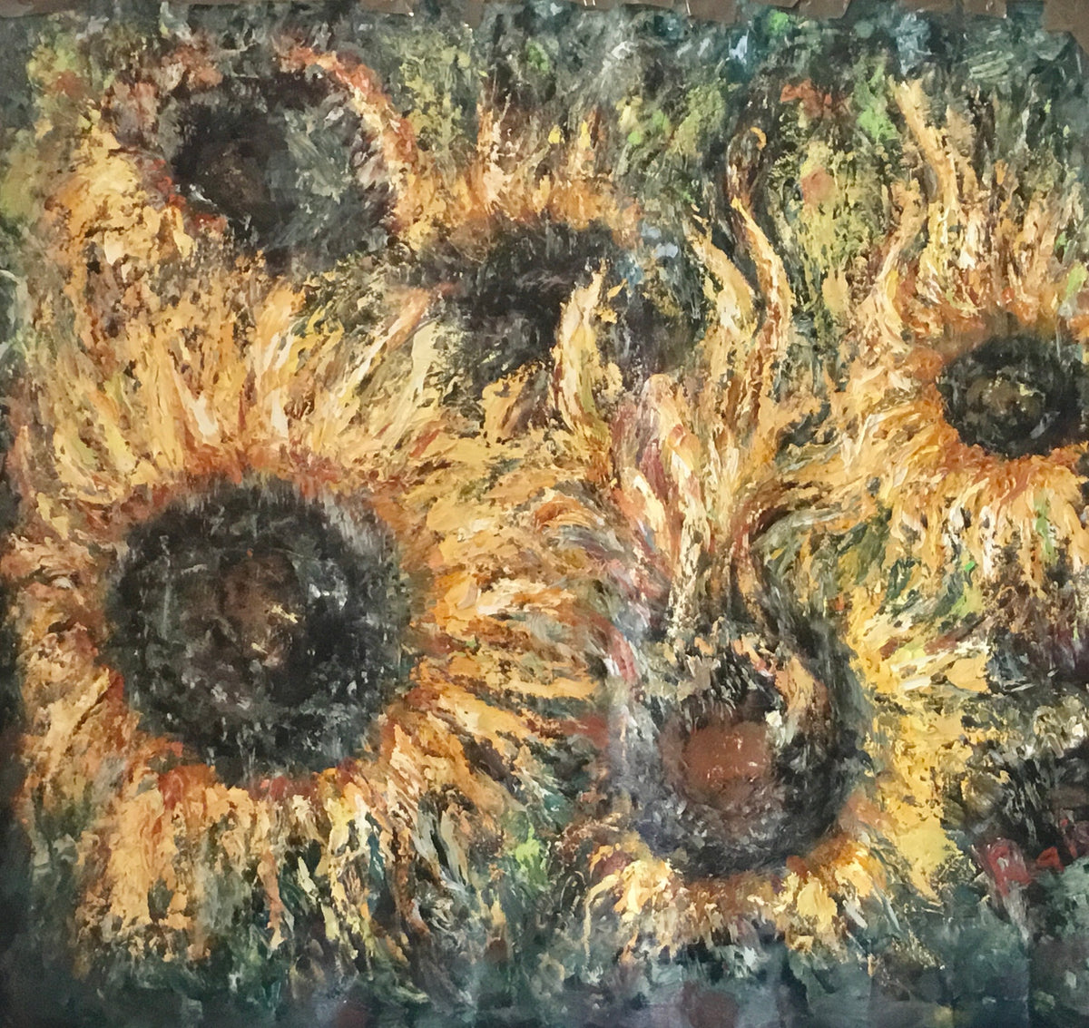 Sunflowers large canvas