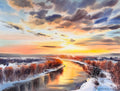Wintry Sky Symphony
