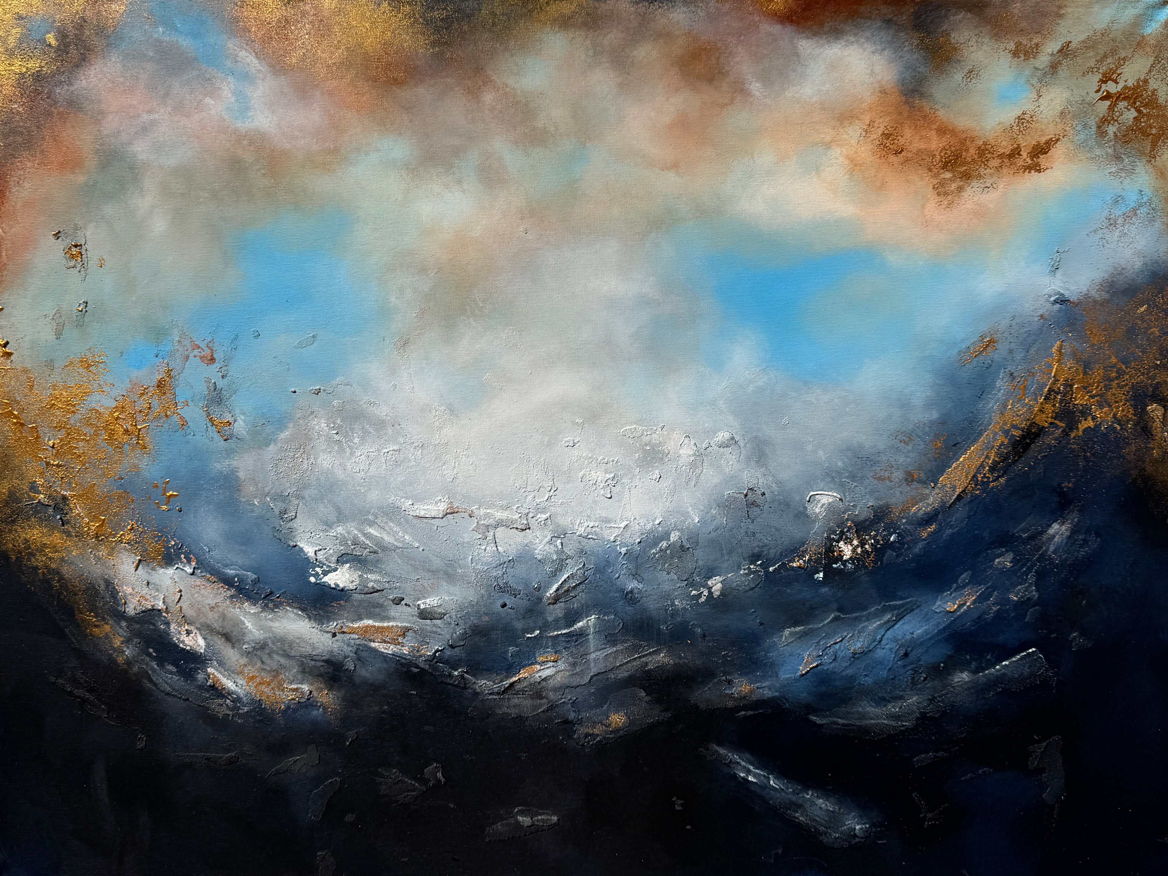 "The Core of the Storm" Original Abstract Textured Painting