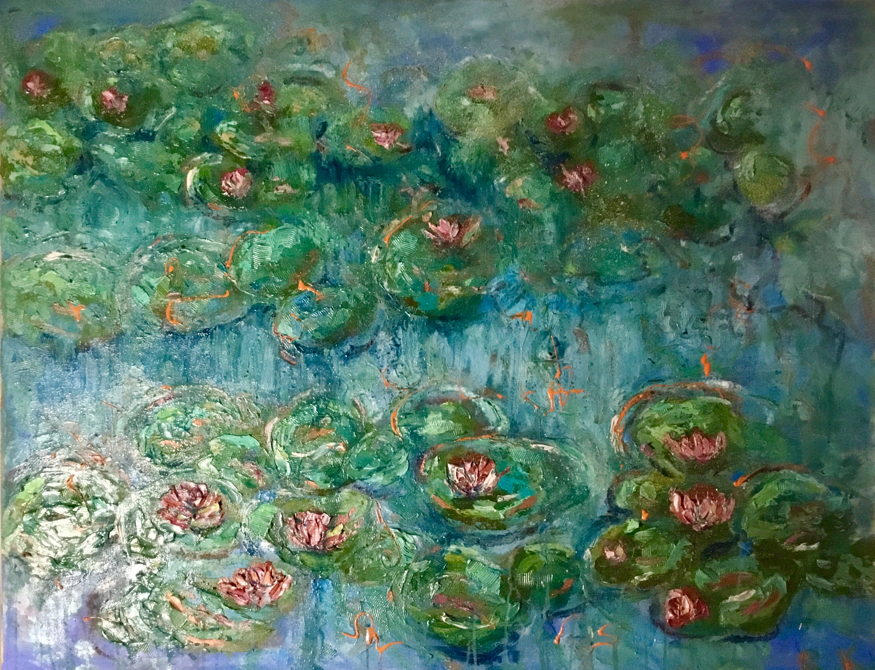 Textured Water Lily Garden