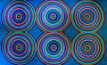 Six Circles - Hand painted