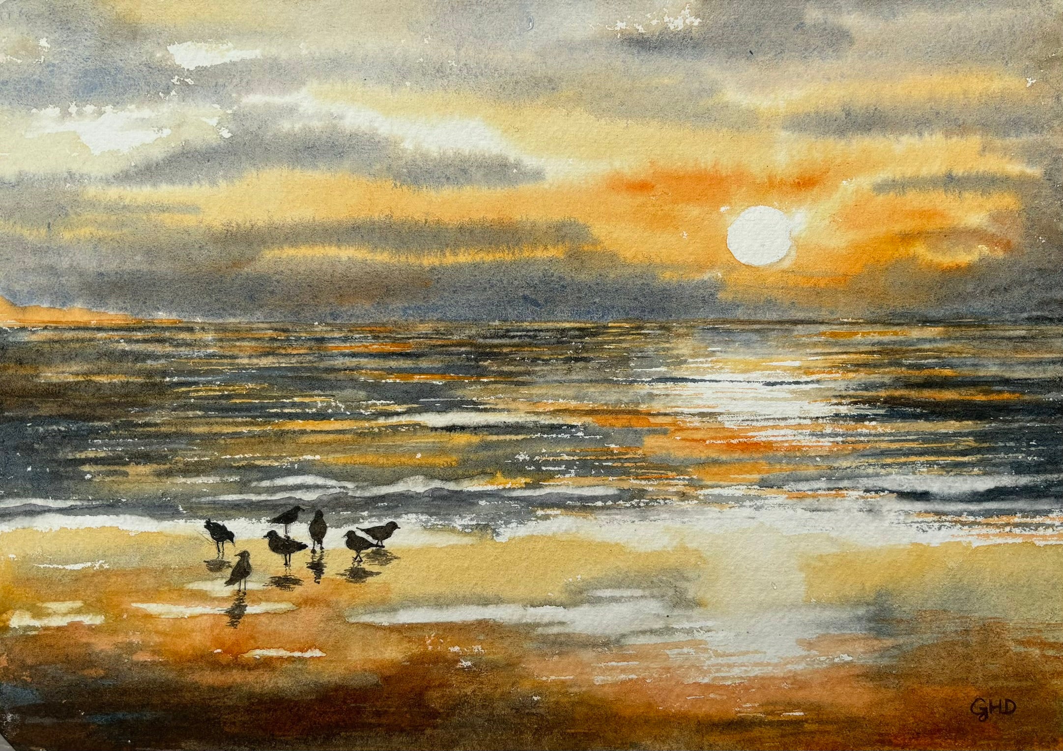 BIRDS ON A BEACH