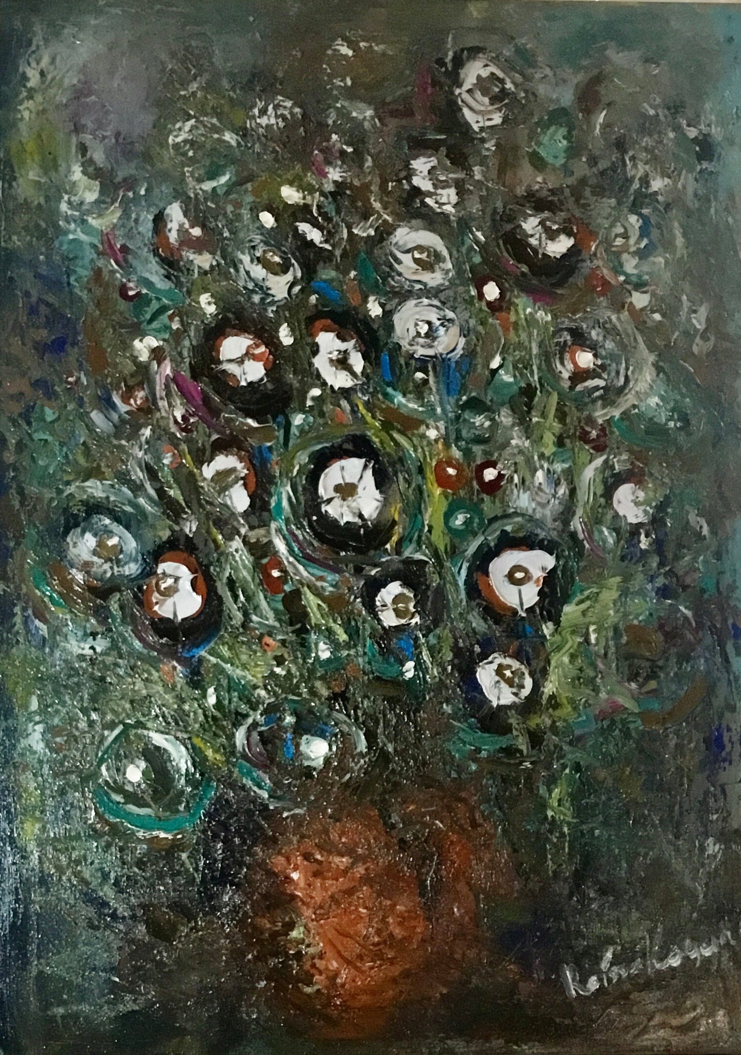 Floral fantasy oil painting